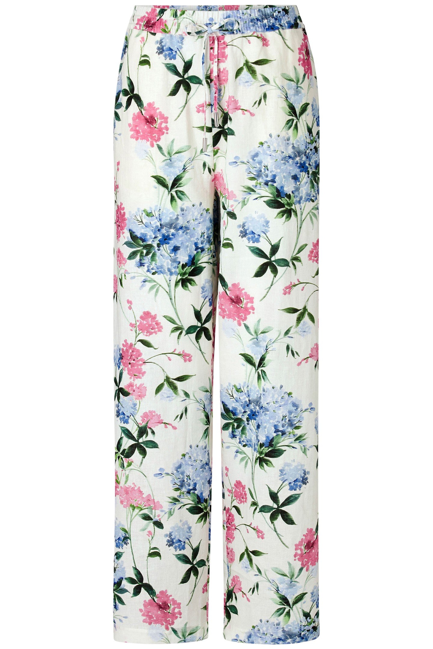 PRINTED LINEN PANTS SUSTAINABLE WHISPER WHITE 4