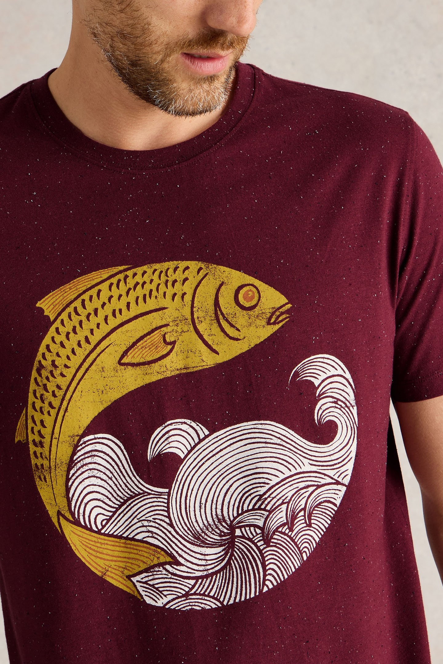 GONE FISHING GRAPHIC TEE PLUM PRINT 5
