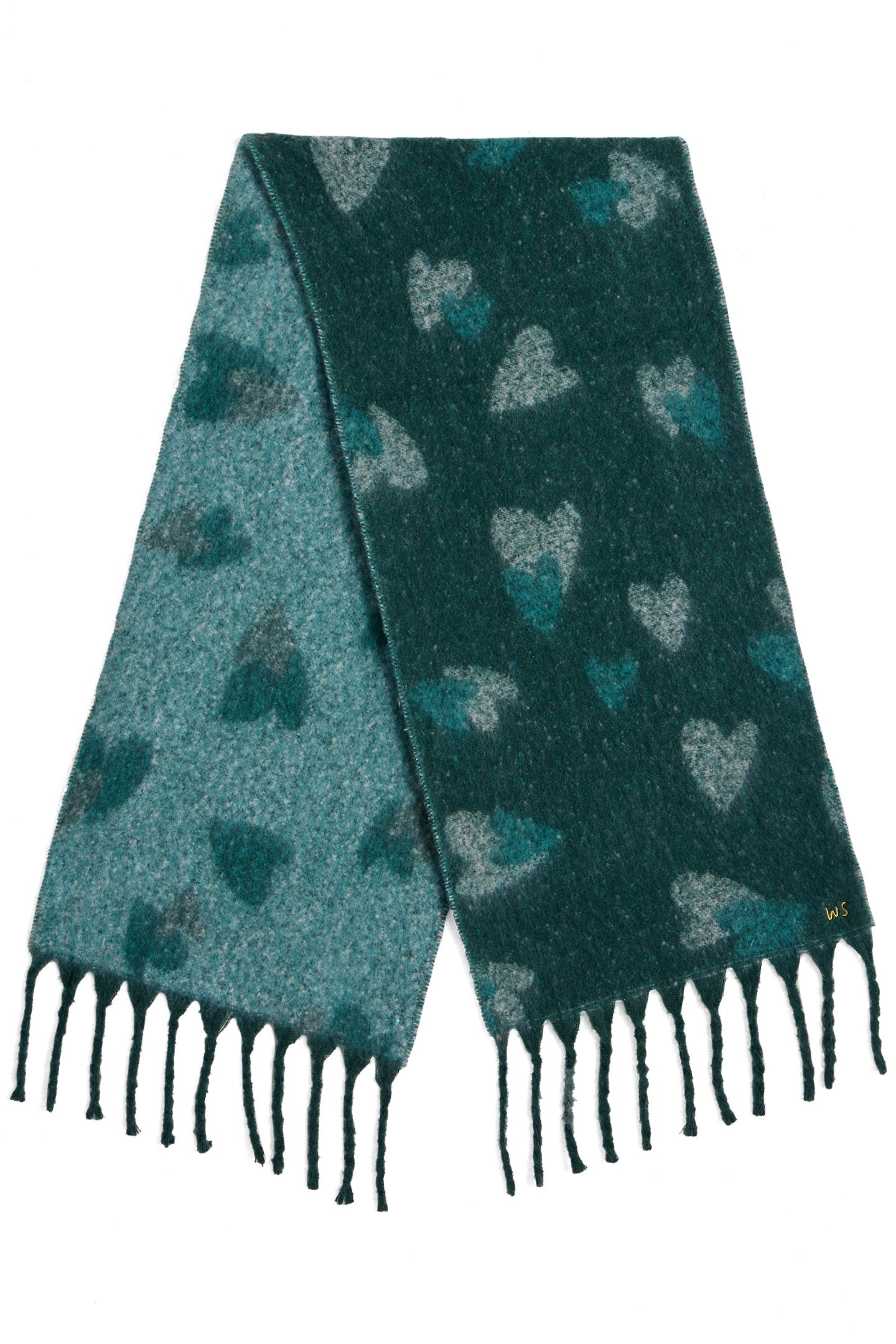 SHELLY BRUSHED SCARF TEAL MULTI 2