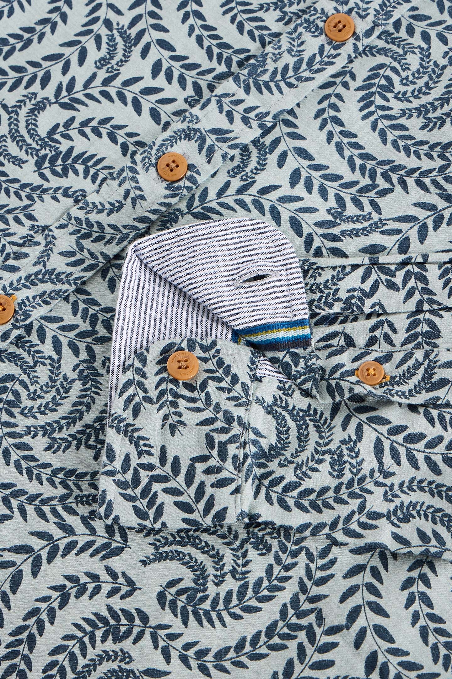 LEAF PRINTED SHIRT BLUE MULTI 6