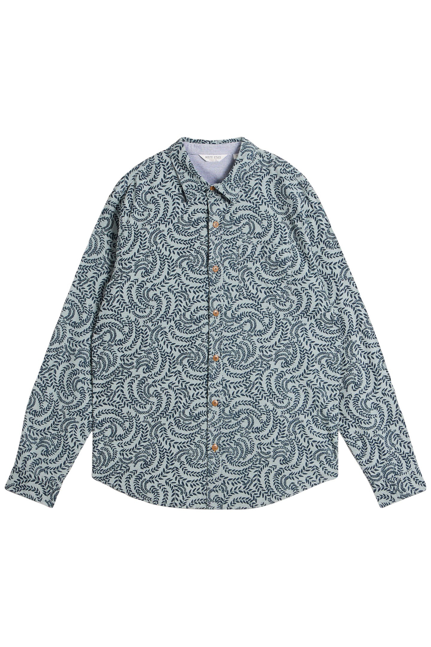 LEAF PRINTED SHIRT BLUE MULTI 3
