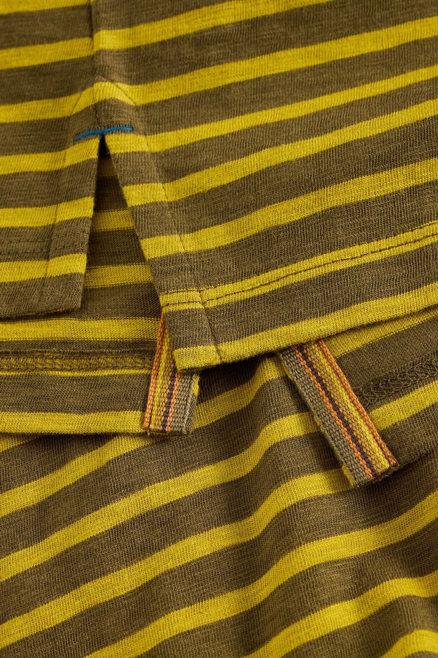 ABERSOCH STRIPE SS TEE GREEN MULTI 5