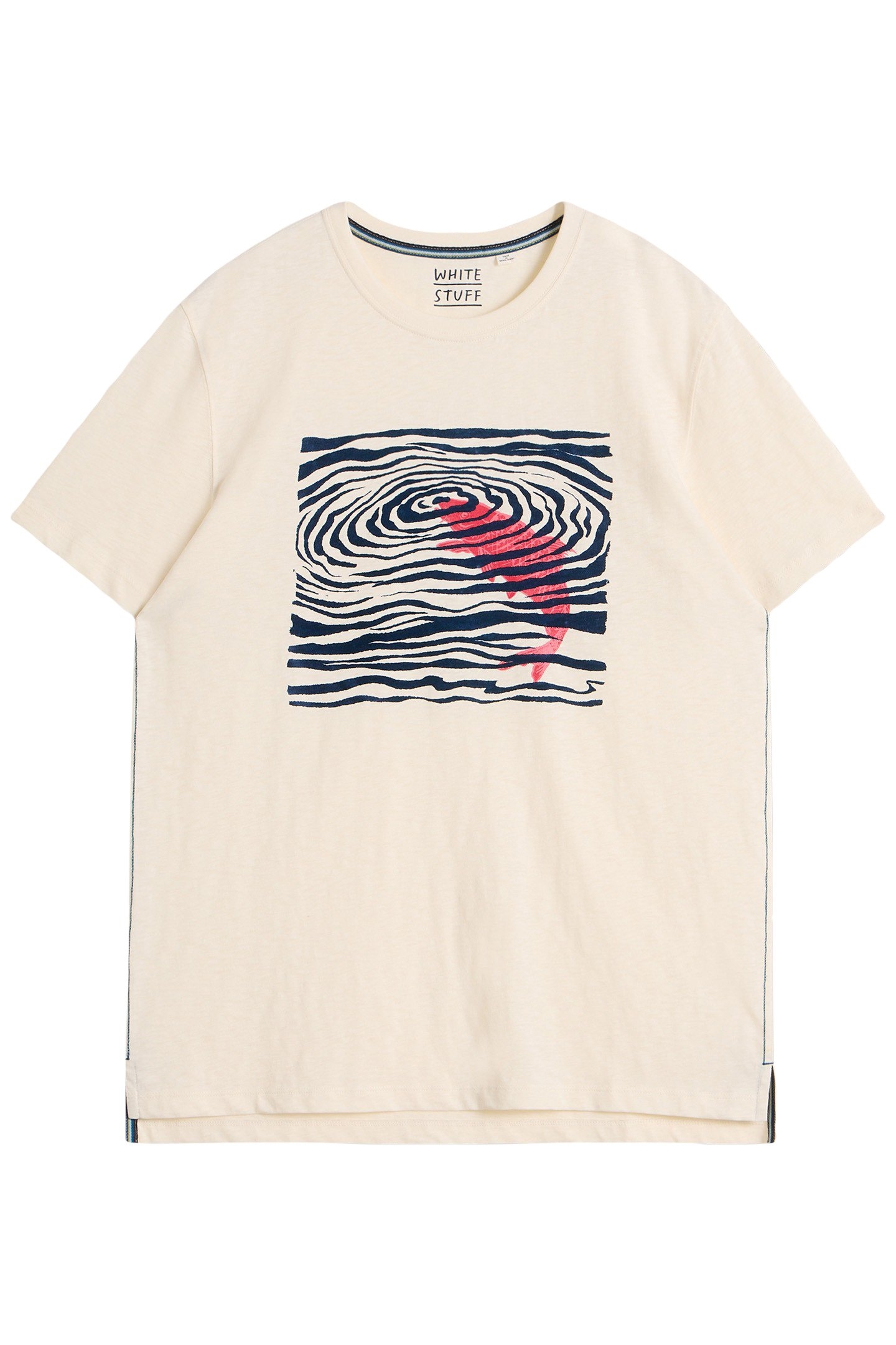 FISH FLOCK GRAPHIC TEE WHITE PRINT 3