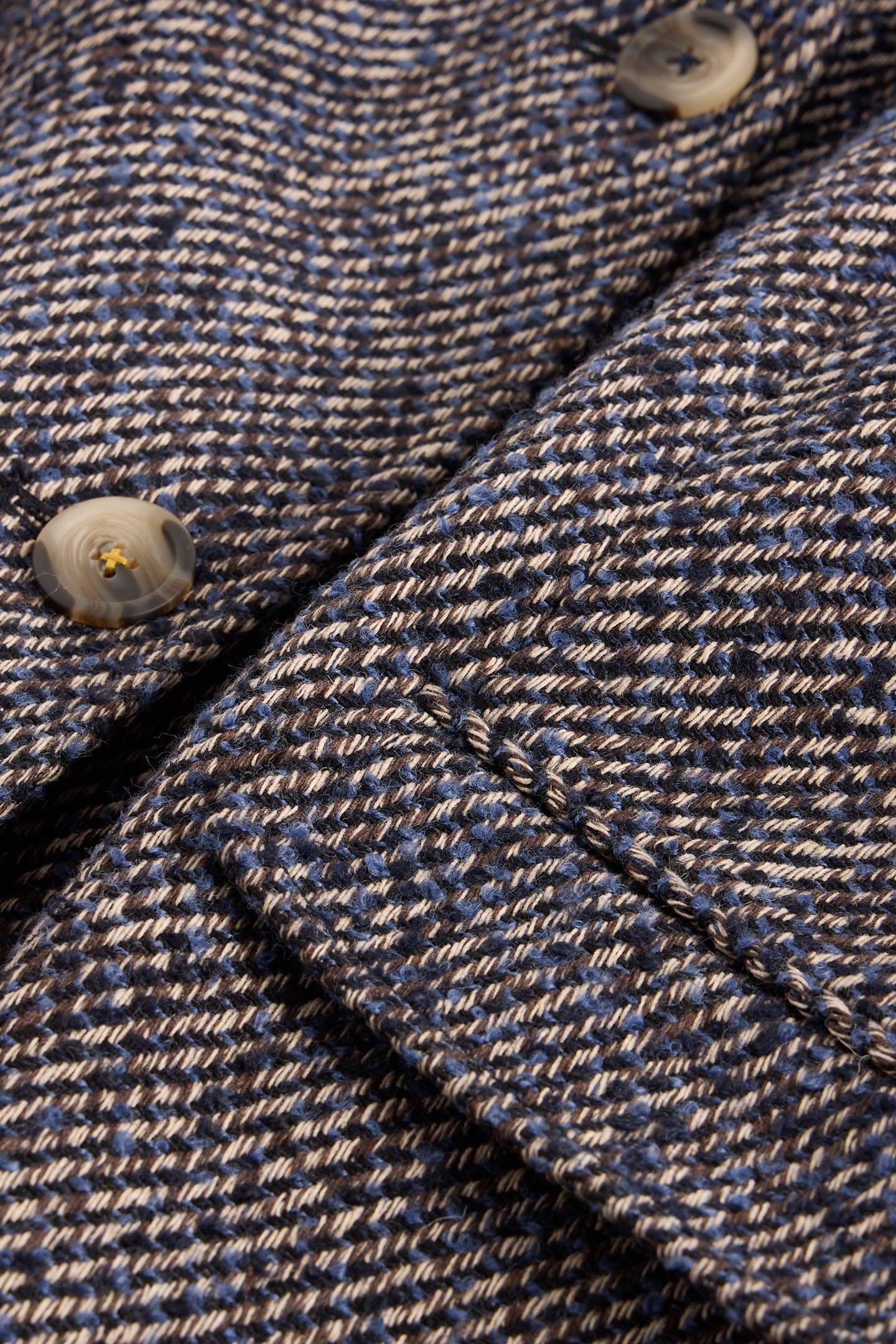 KARLA TWEEDY COAT NAVY MULTI 6