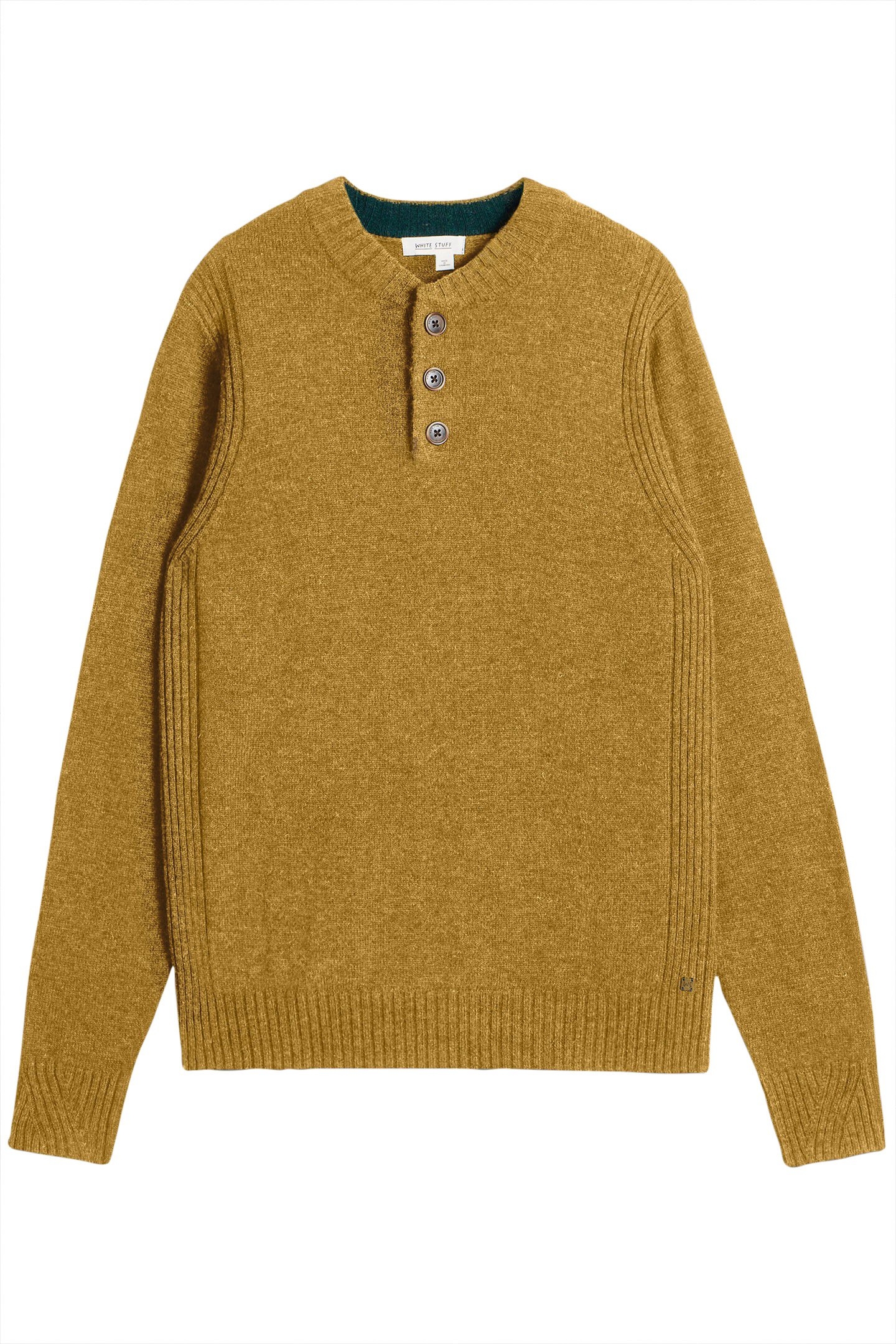 LAMBSWOOL HENLEY DARK YELLOW 3