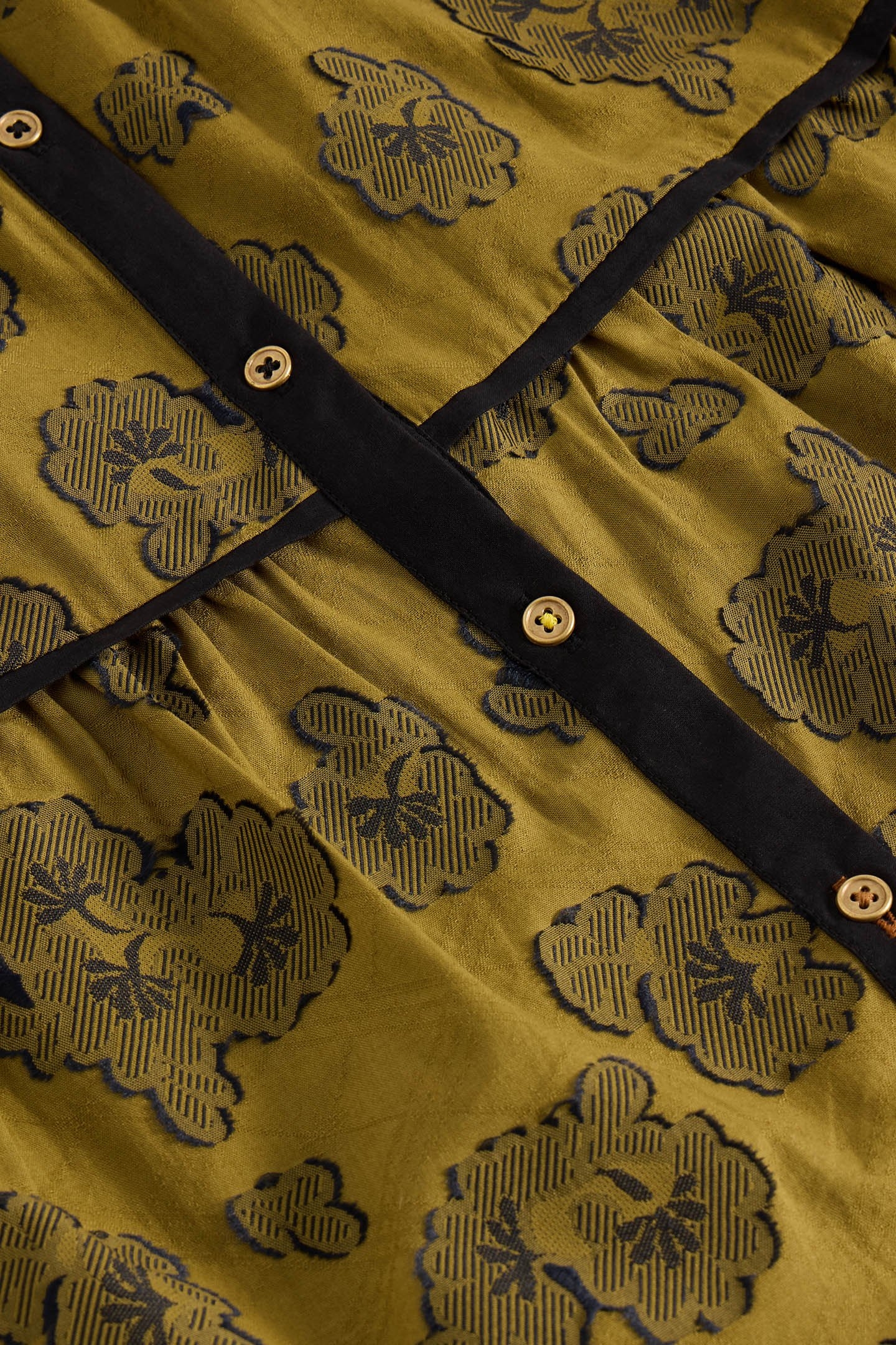 FAWN JACQUARD MIDI DRESS GREEN MULTI 6