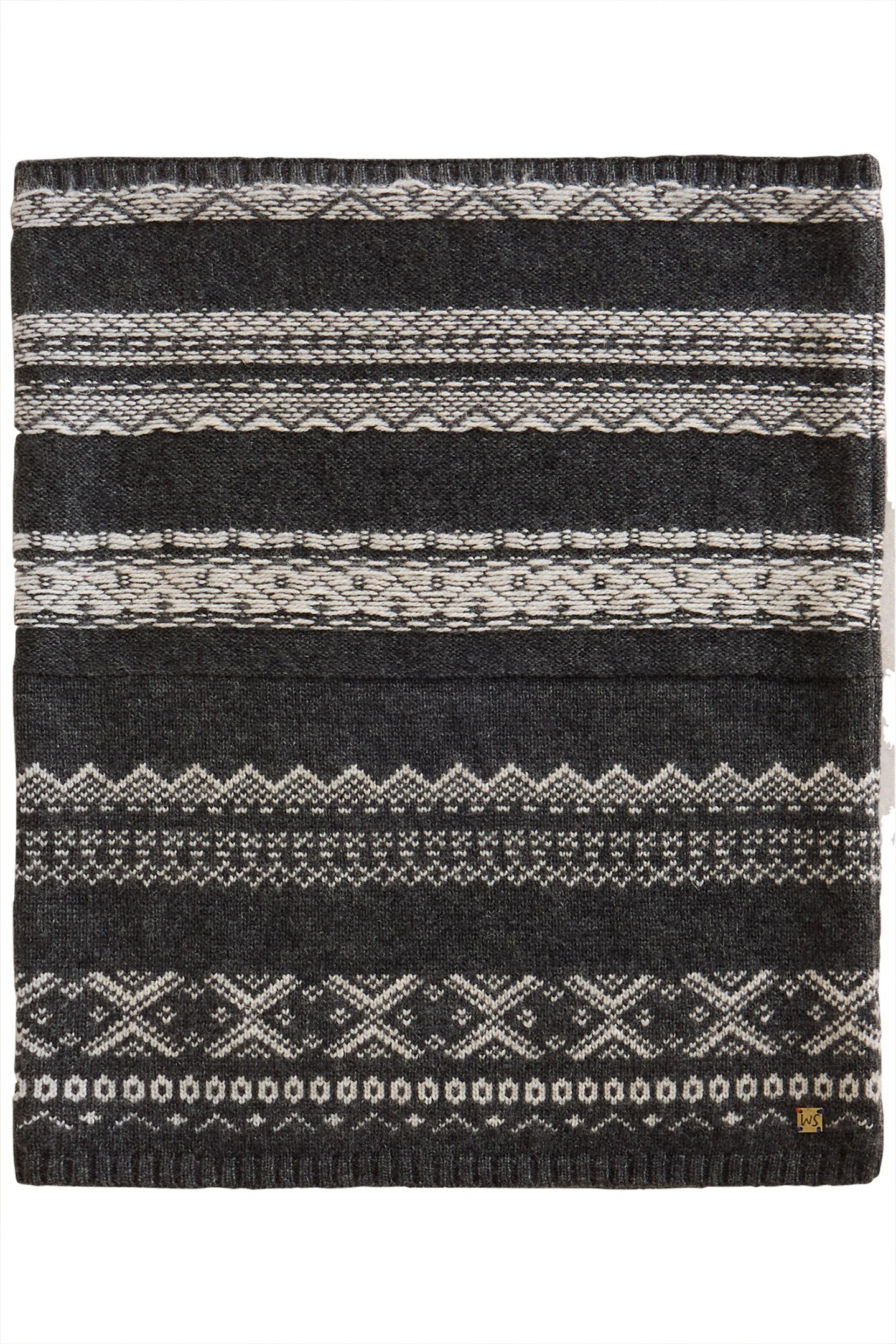 BAMBURY FAIRISLE SNOOD GREY MULTI 2