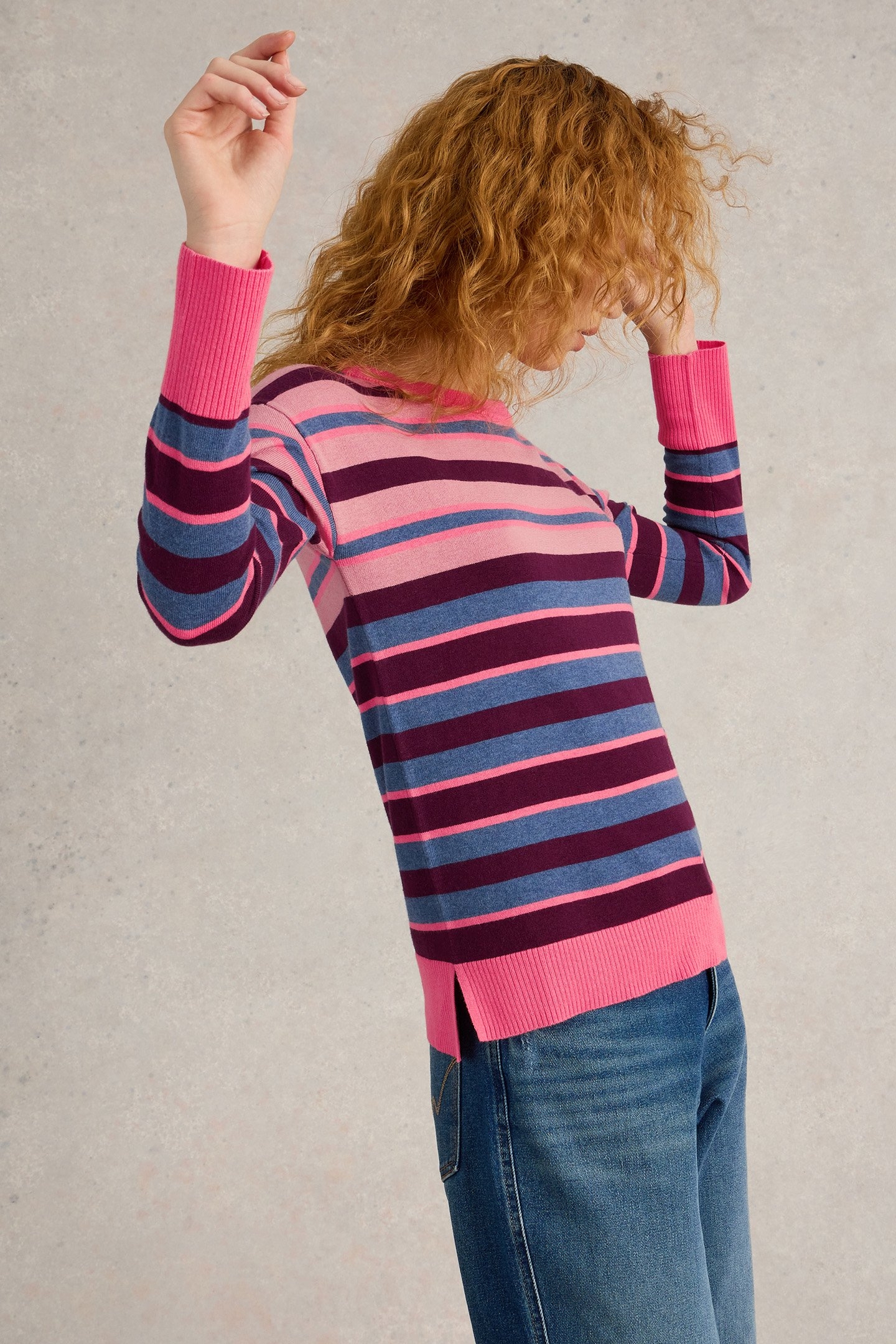 CITY STRIPE JUMPER PINK MULTI 5