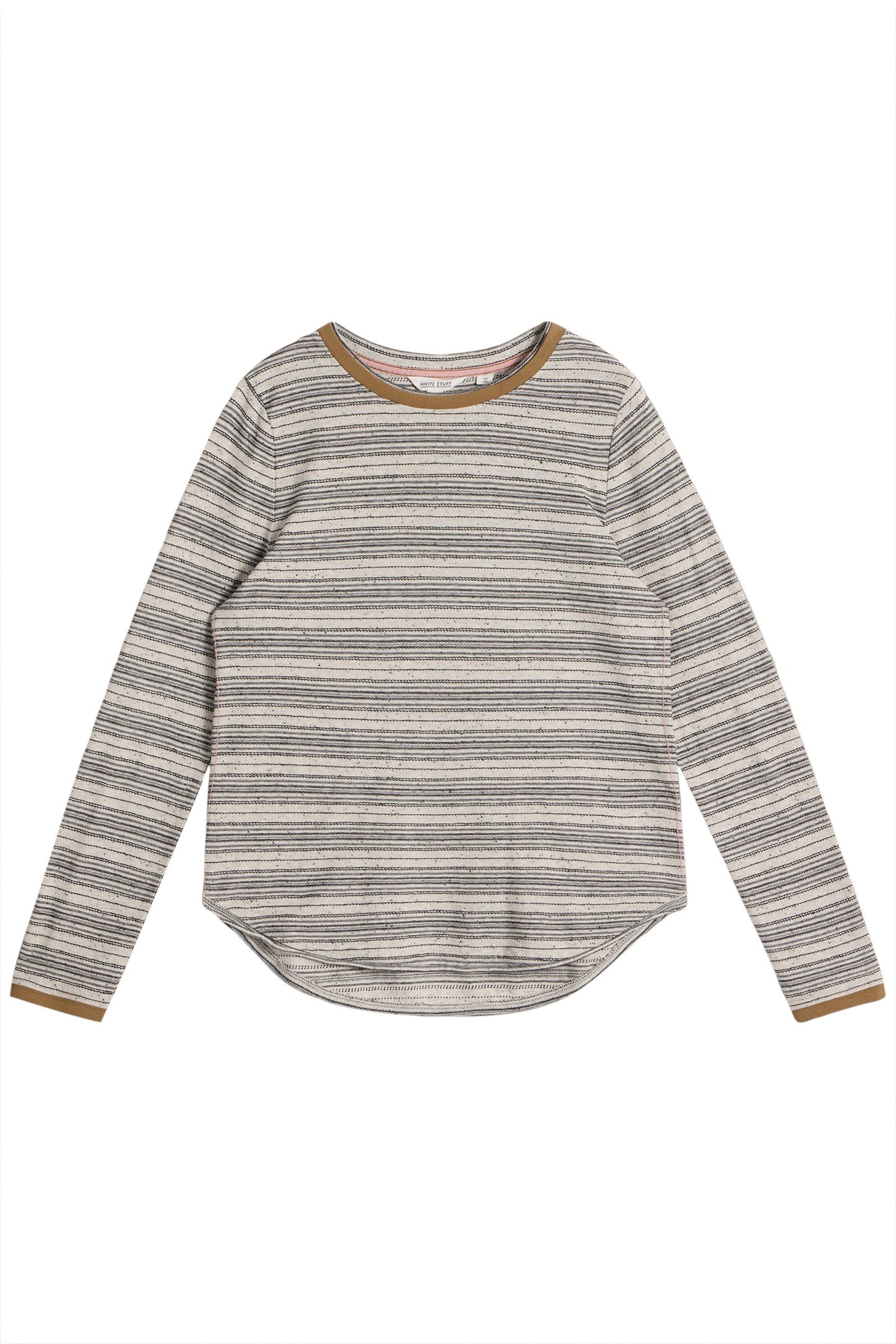 CLARA STITCH LS TEE NATURAL MULTI 1