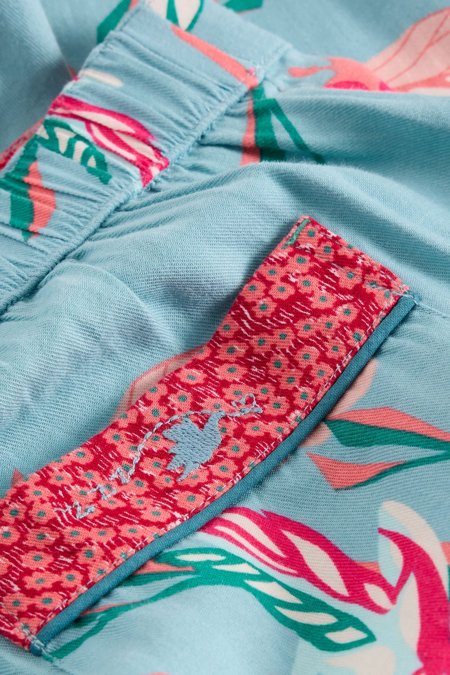 NINA ORGANIC PJ BOTTOM BLUE PRINT 6