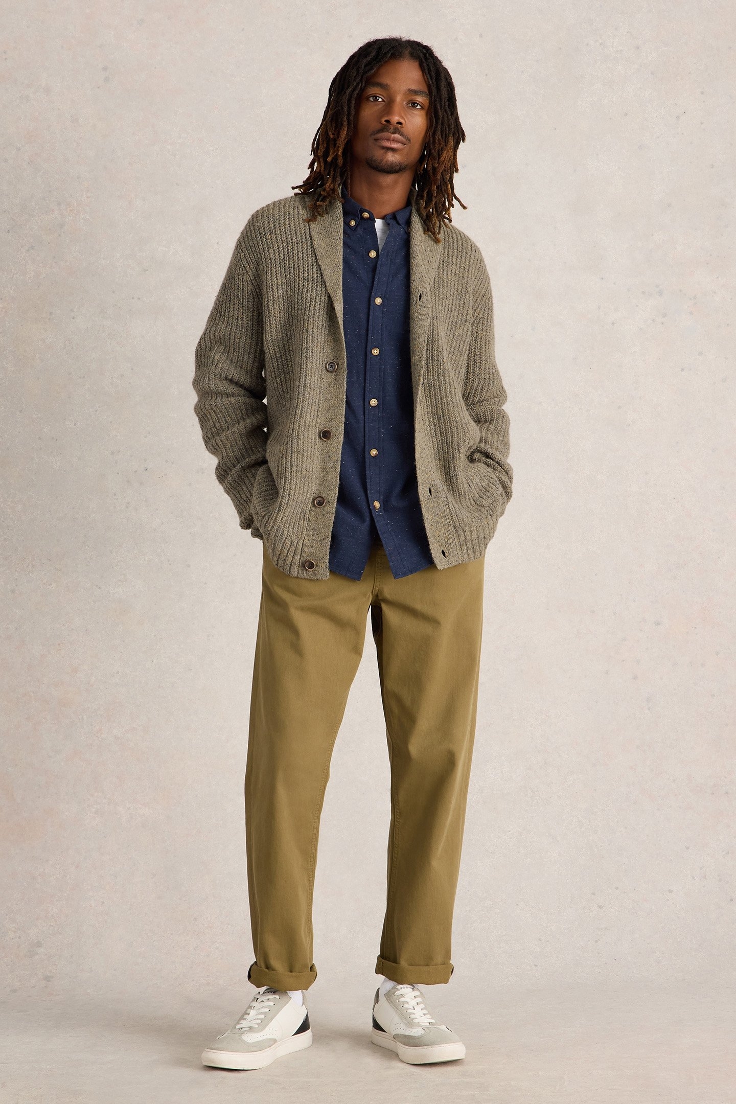 SHAWL NECK NEP CARDIGAN NATURAL MULTI 1