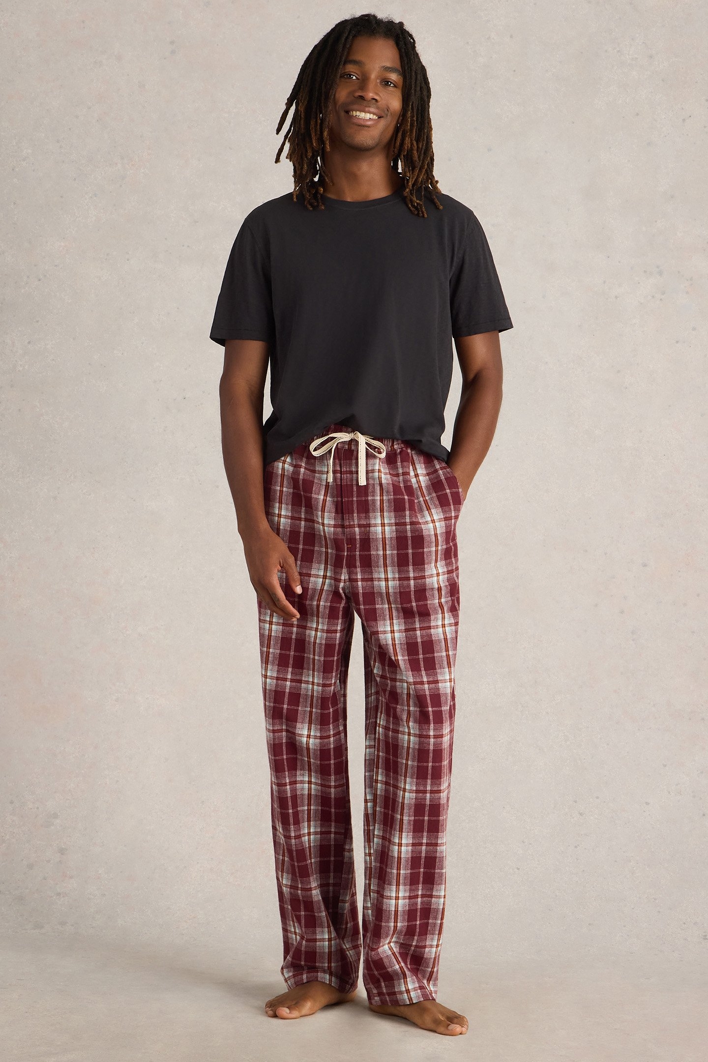 MOORLAND FLANNEL PJ TROUSER PLUM MULTI 3