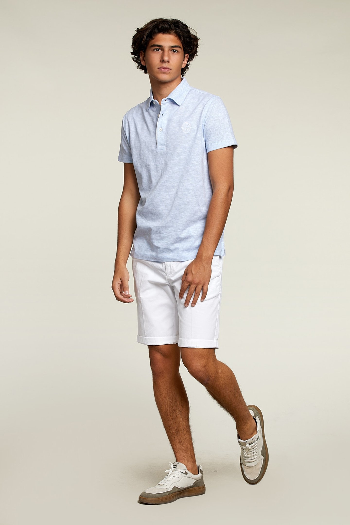 TIGHT FIT CHINO SHORTS WHITE 3