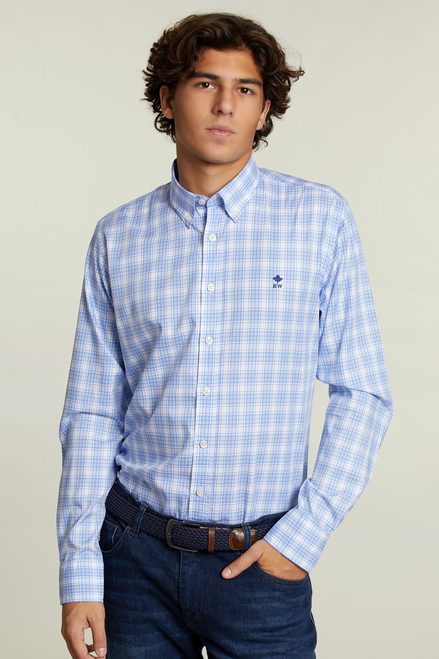 CUSTOM FIT CHECKED SHIRT MULTI 1
