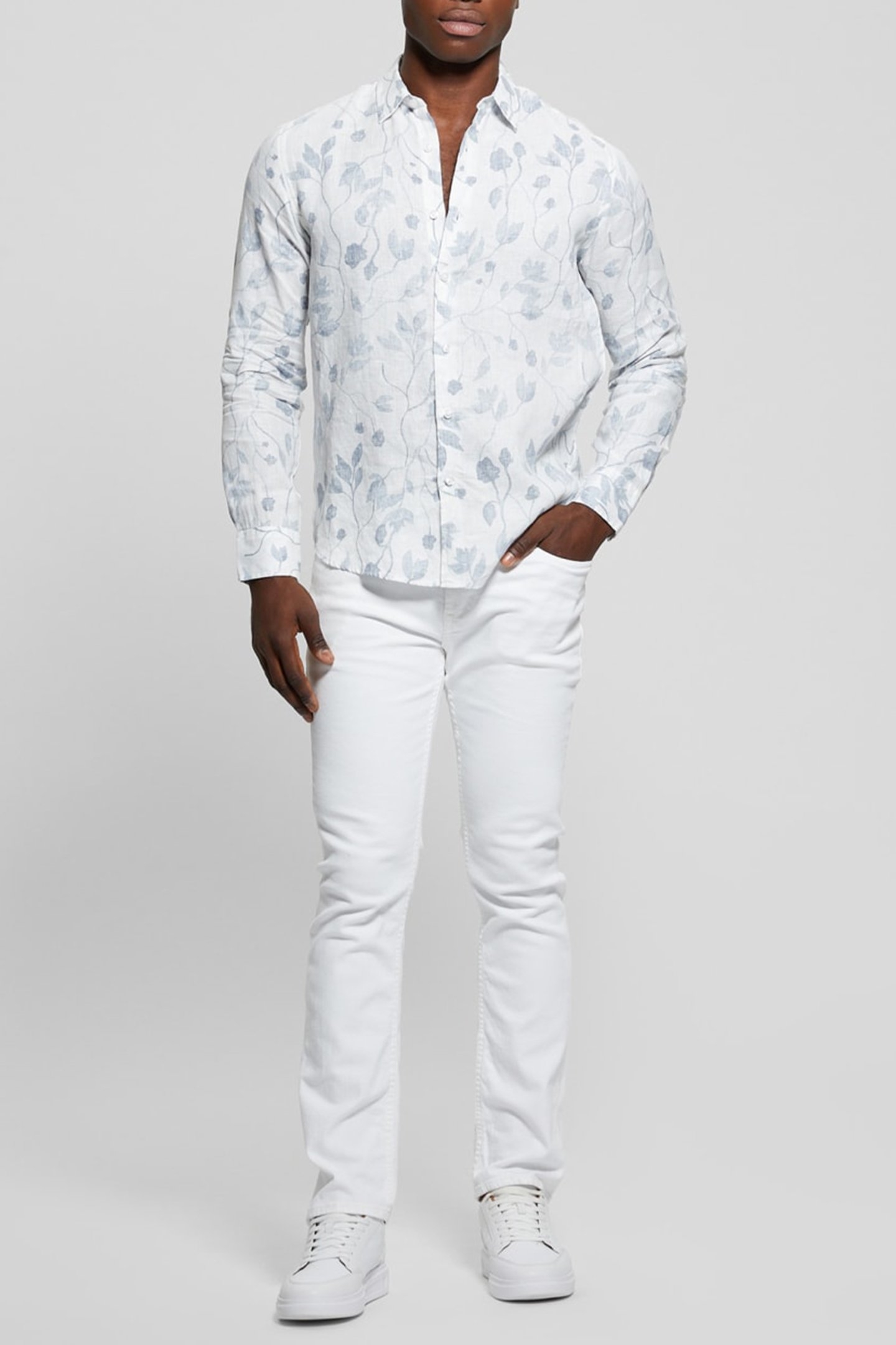 LS LINEN WTRCOLOR VI WATER COLOR VINES BL 3