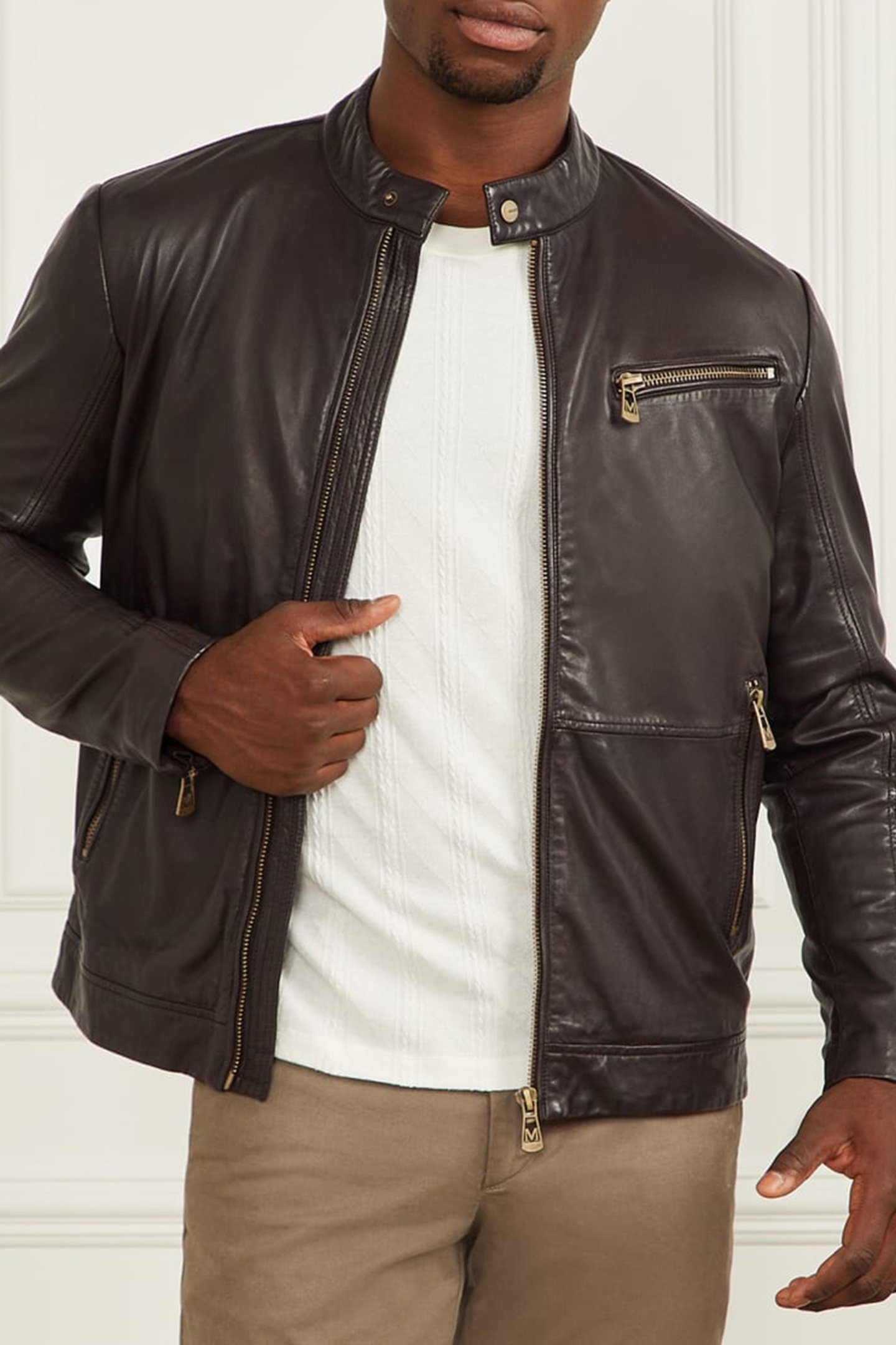 REAL LEATHER JACKET CHOCOLATE BROWNIE 6