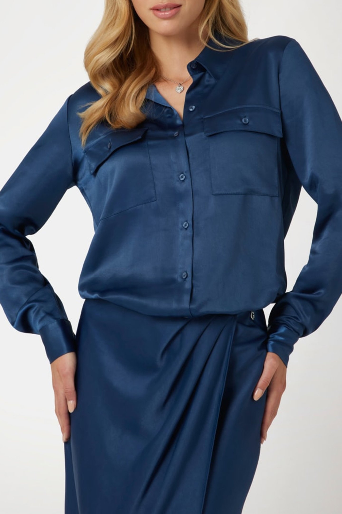 LS ANASTASIA SATIN S COBALT BLUE MULTI 5