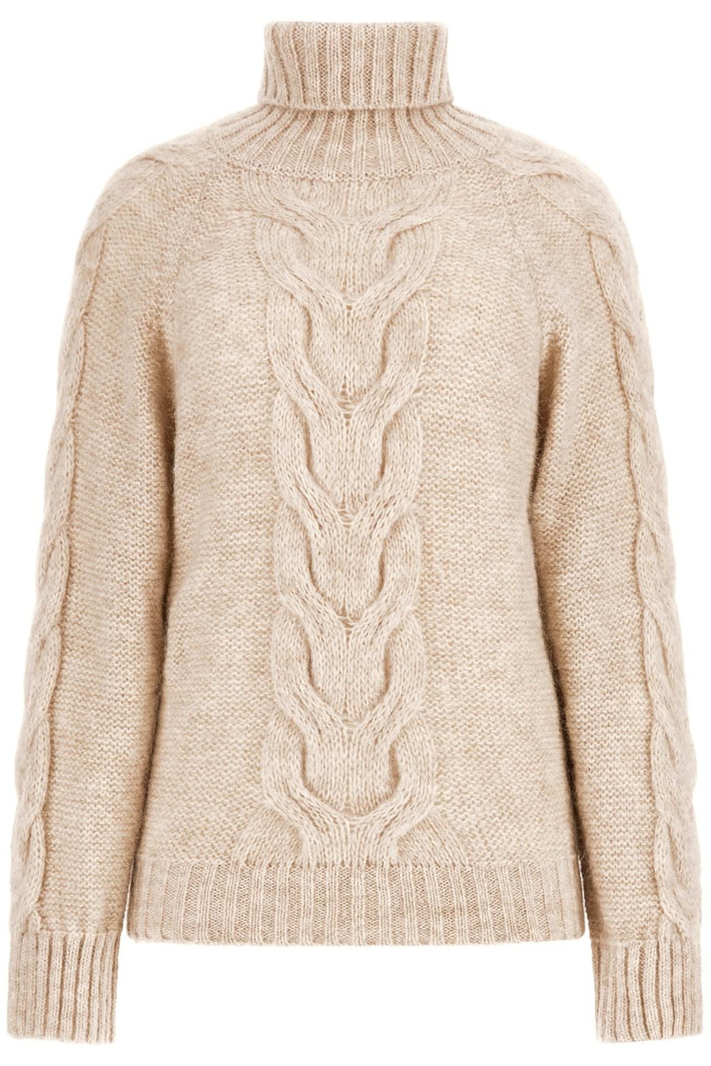 GINNY TN CABLE SWTR CHESTNUT HEATHER 4