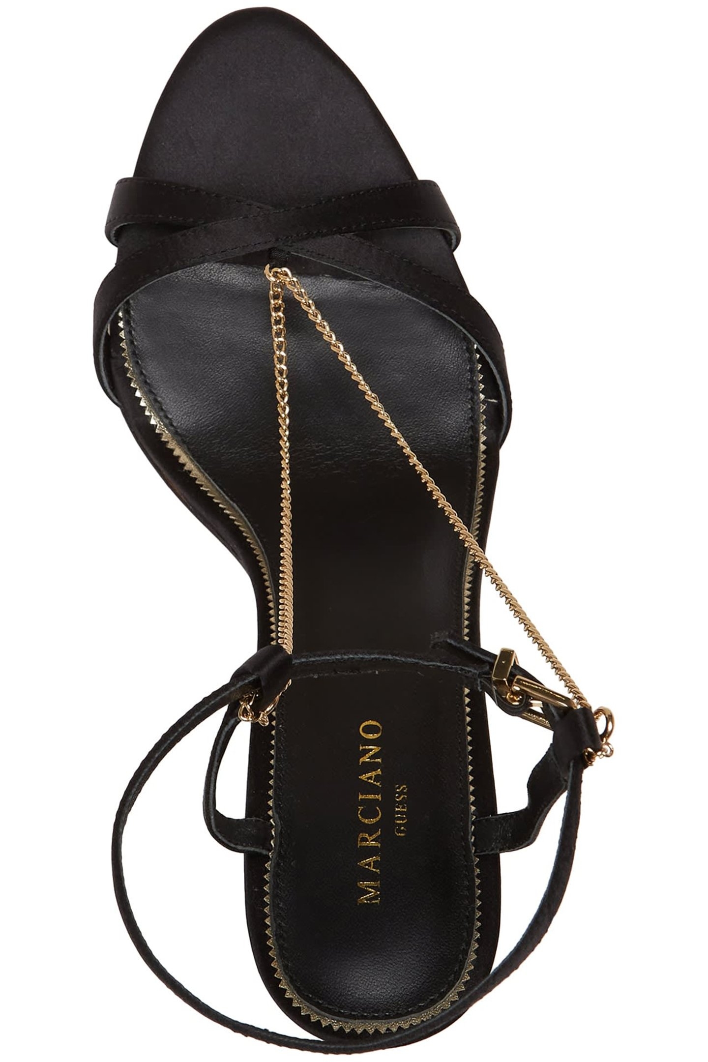 METAL CHAIN SANDAL JET BLACK A996 4