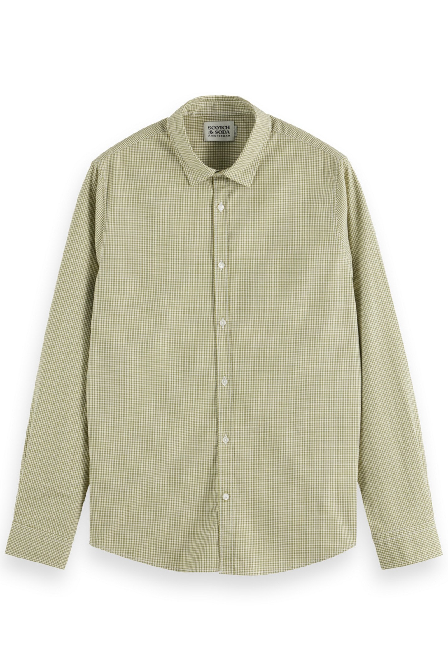 SEASONAL ESSENTIALS POPLIN CHECKED SHIRT GREEN CHECK 4
