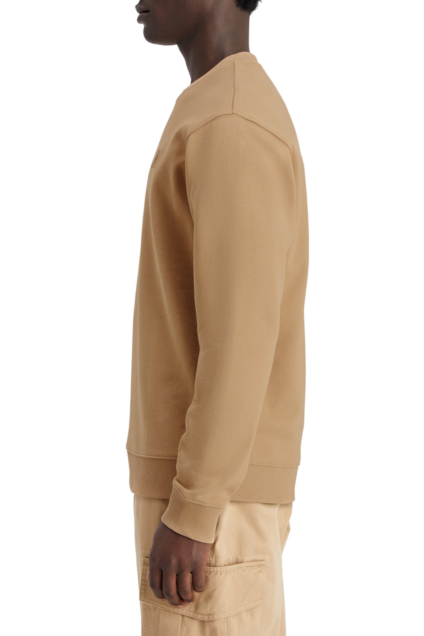 ESSENTIAL BADGE CREW SWEAT DESERT SAND 6