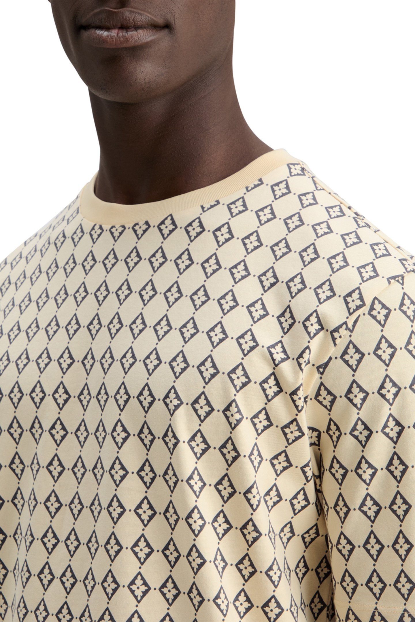 REGULAR FIT MINI ALL OVER PRINT T-SHIRT PARCHMENT GEO FLOWER 6