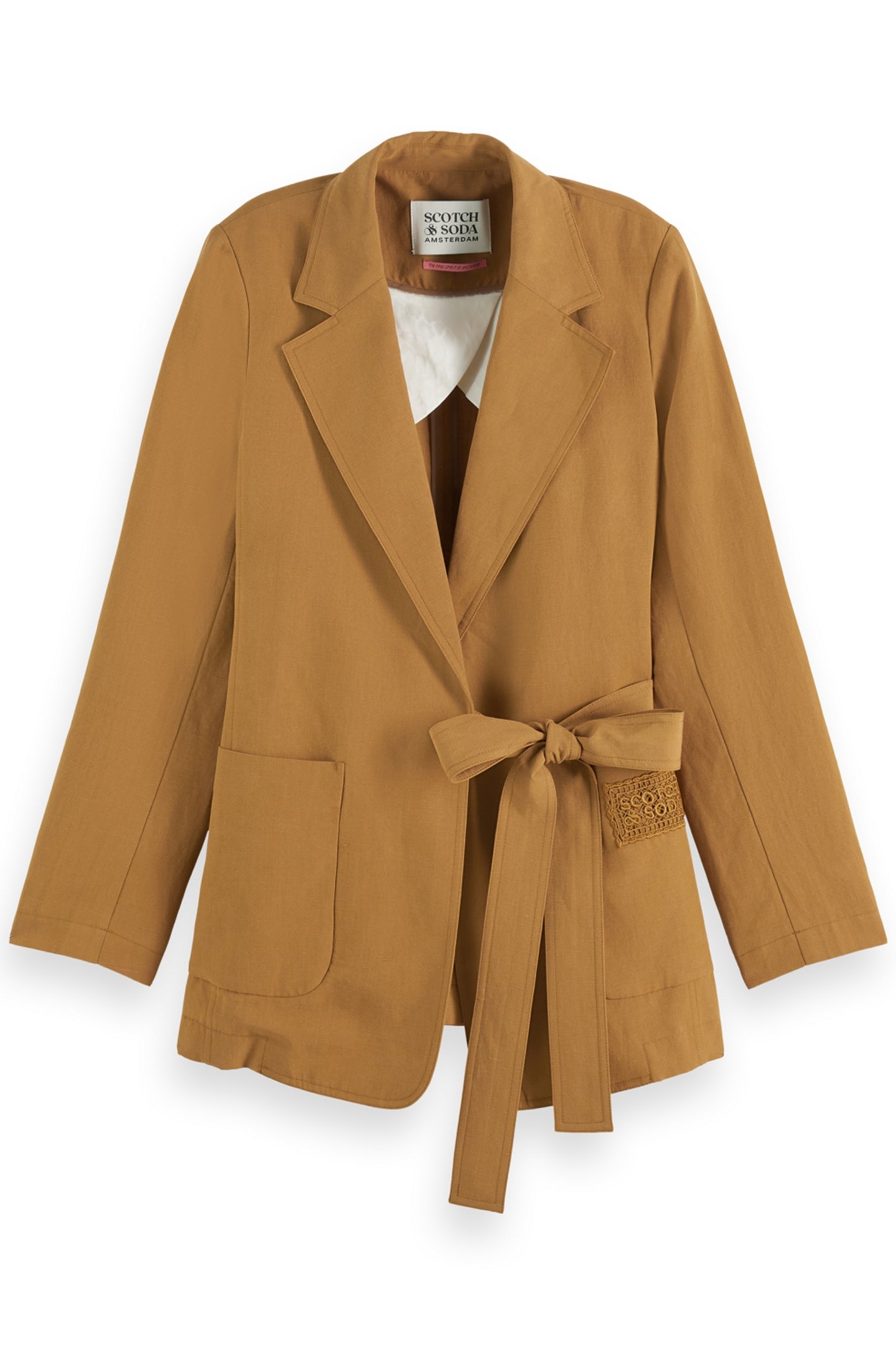 SOFT WRAP BLAZER TOBACCO 1