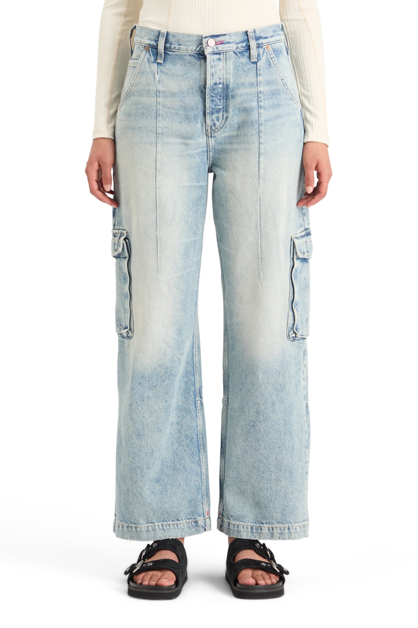 THE DEEP LOW RISE LOOSE CARGO JEANS -ROLLING ROAD 1