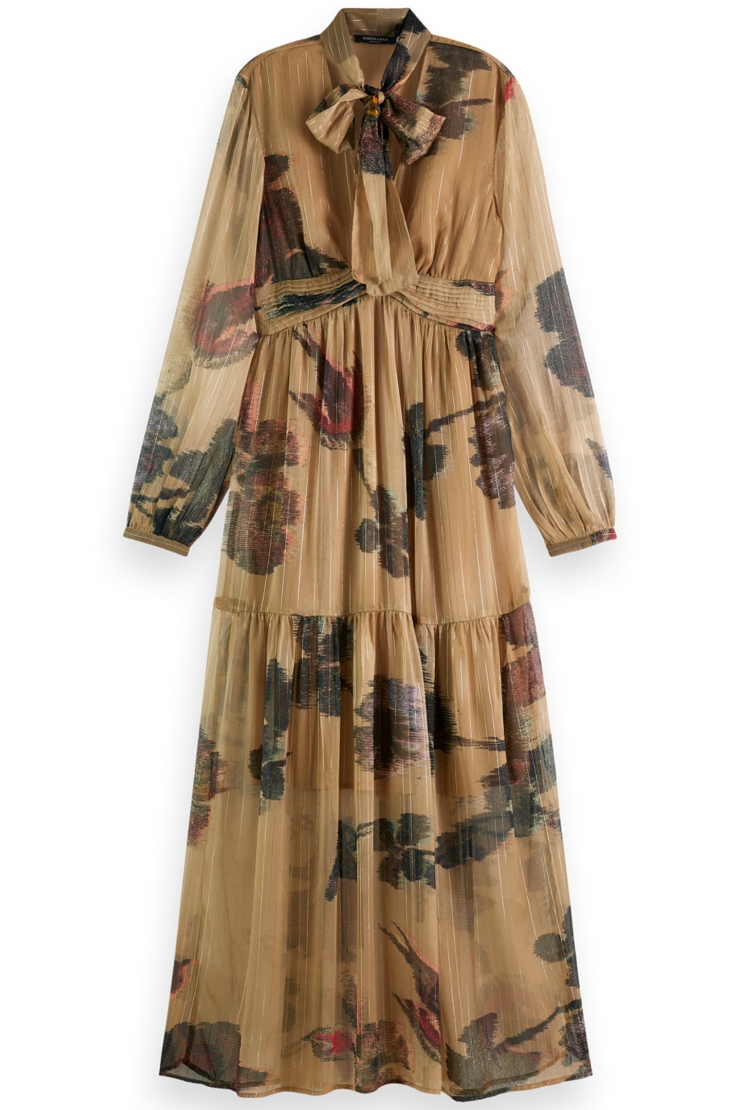 MAXI DRESS LUREX POETRY TAPESTRY MILITARY 1