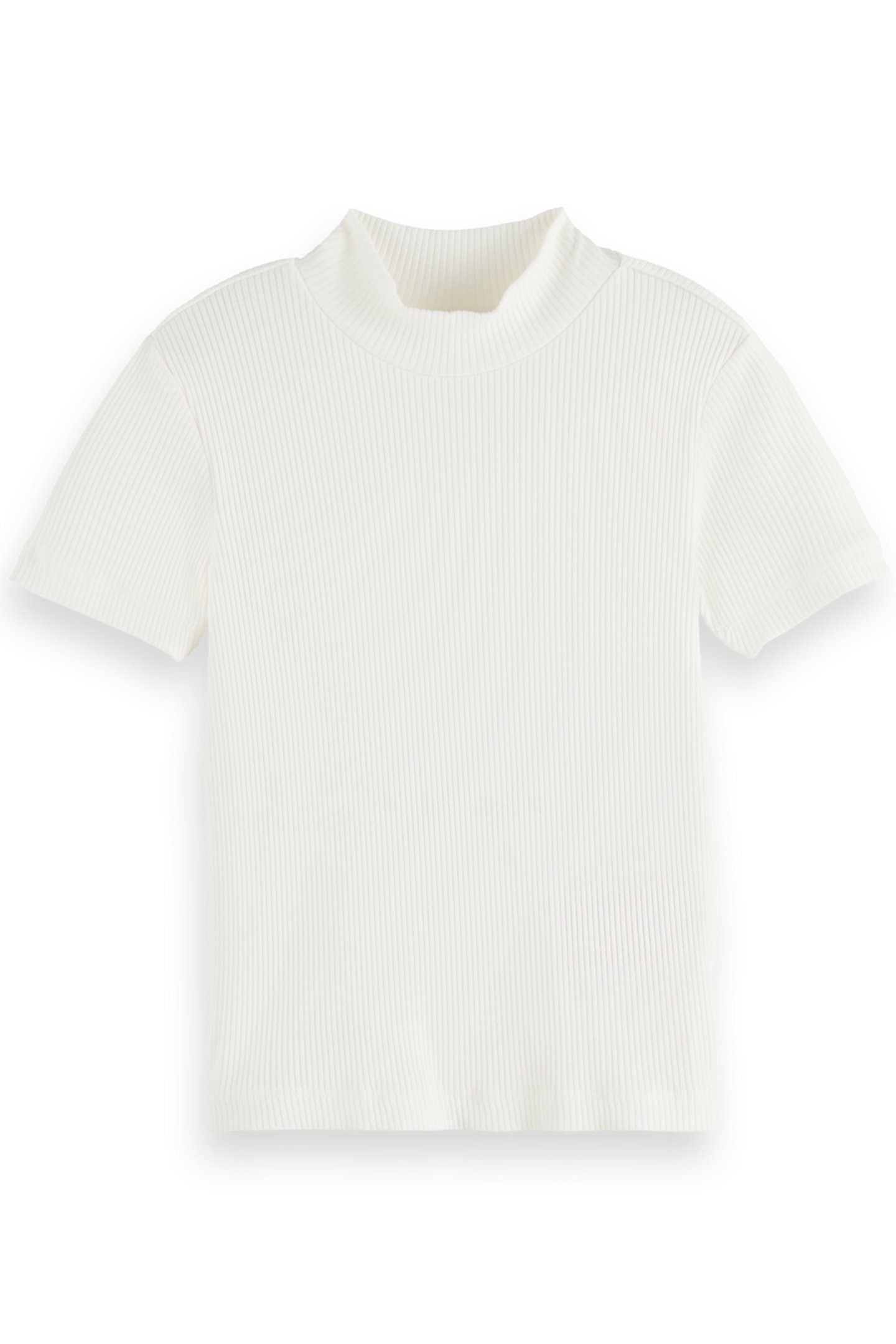 GIRL SLIM-FIT MOCK NECK T-SHIRT SWAN 1