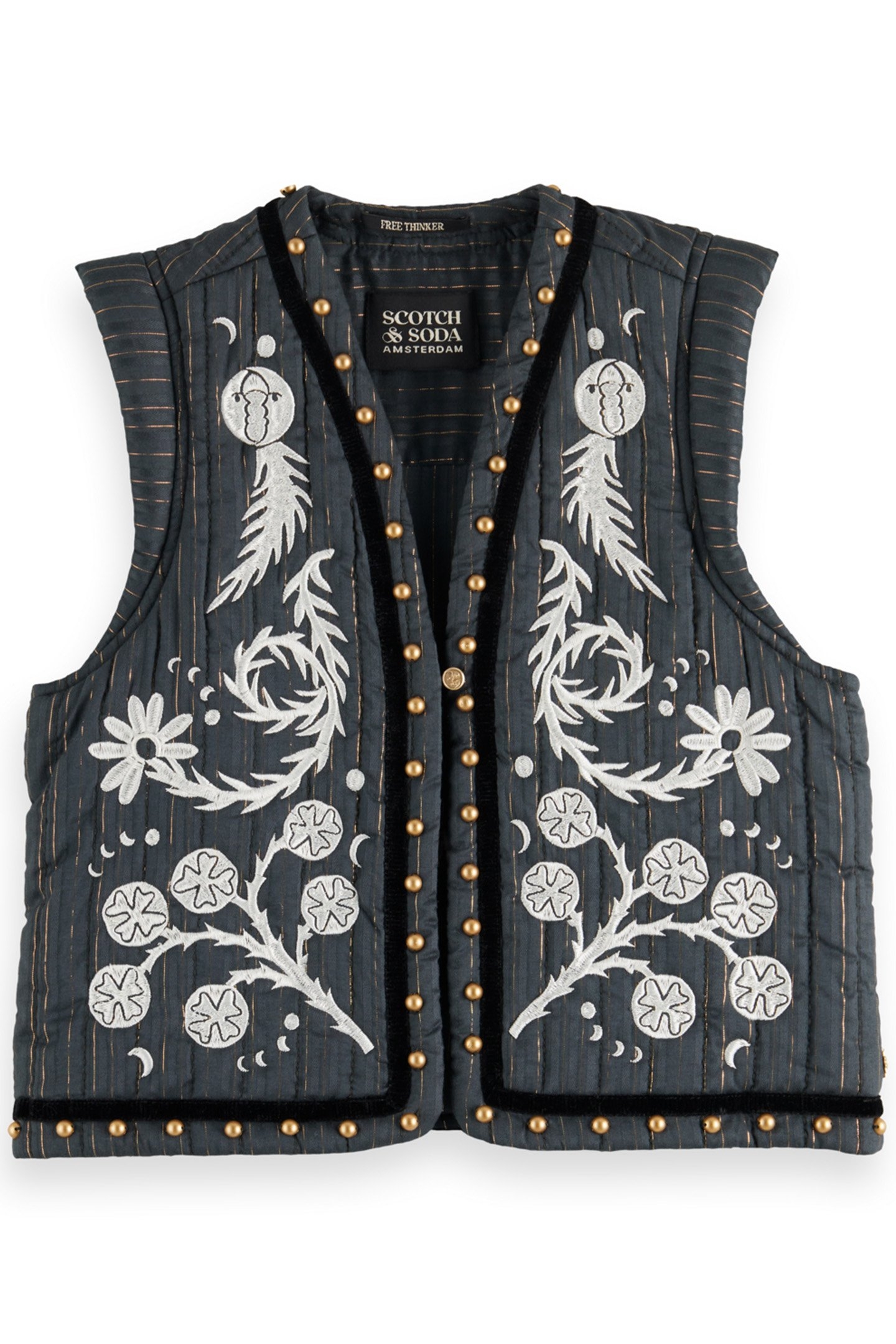GIRL MYSTIC EMBROIDERY GILET VINYL 1