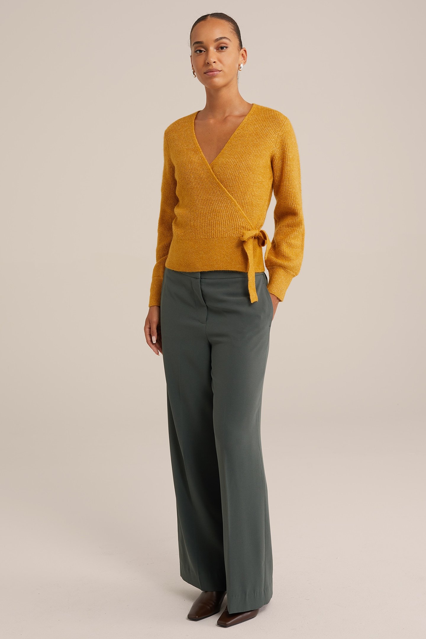 WRAP CARDIGAN MUSTARD YELLOW 3