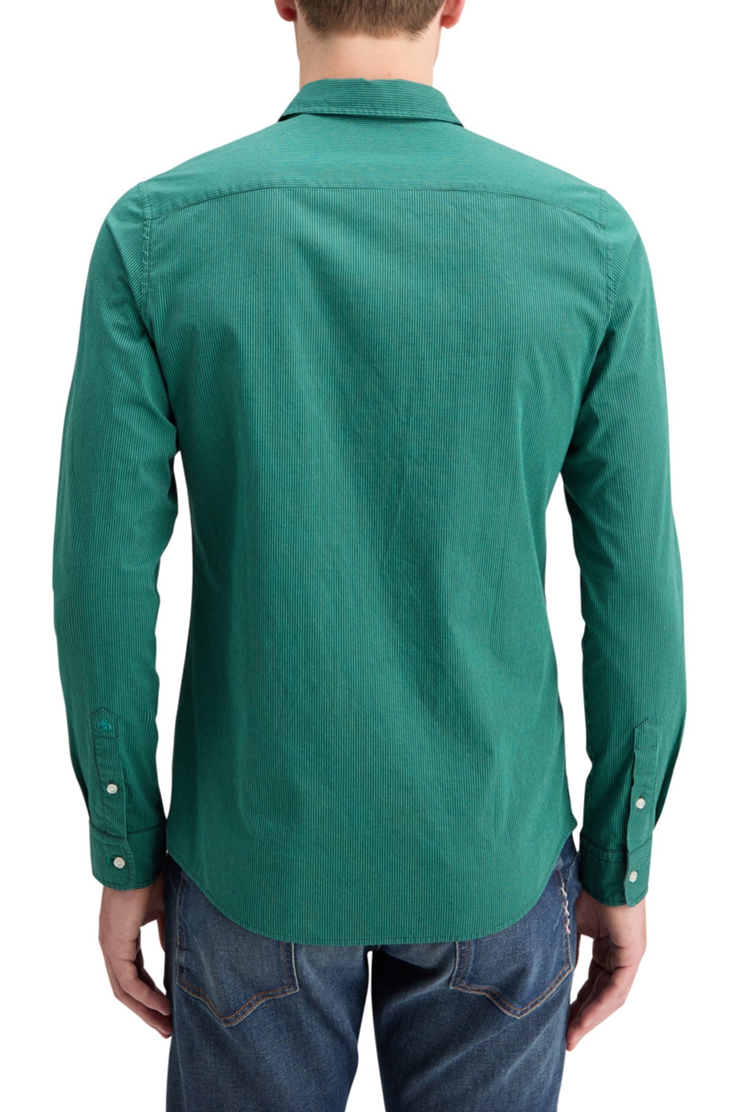 ESSENTIAL POPLIN STRIPE GREEN STRIPE 2