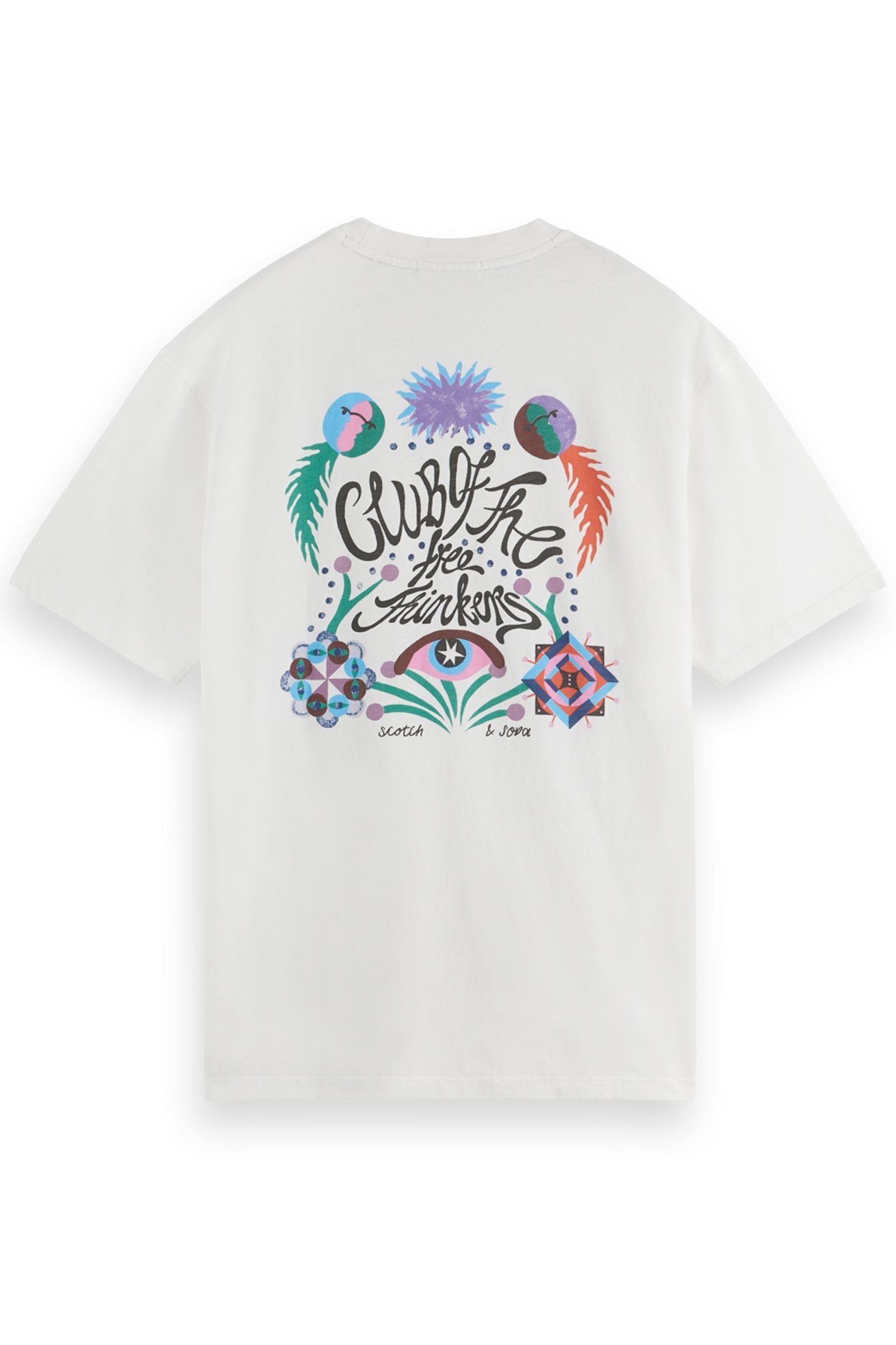 RELAXED FIT FRONT BACK ARTWORK T-SHIRT WHITE 2