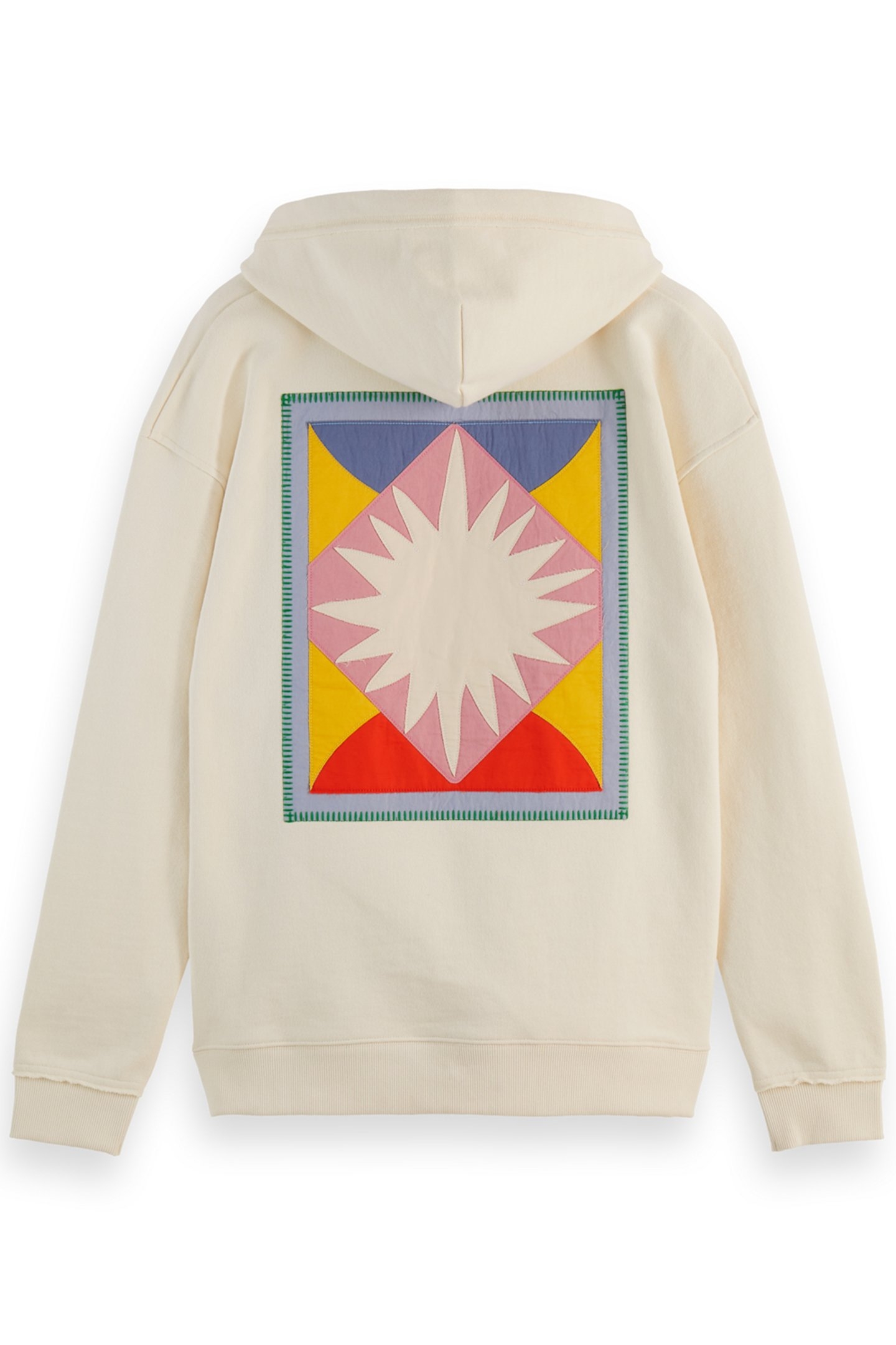 PATCHWORK APPLIQUE ARTWORK HOODIE SWAN 5