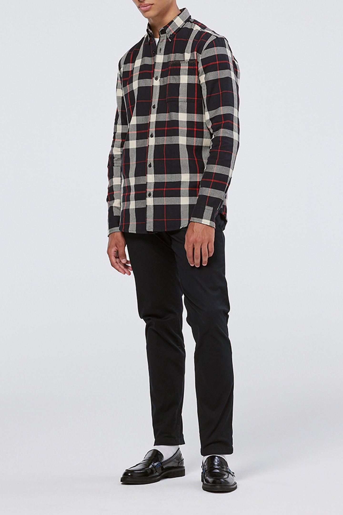 HERRINGBONE CHECK SHIRT BLACK CHECK 2