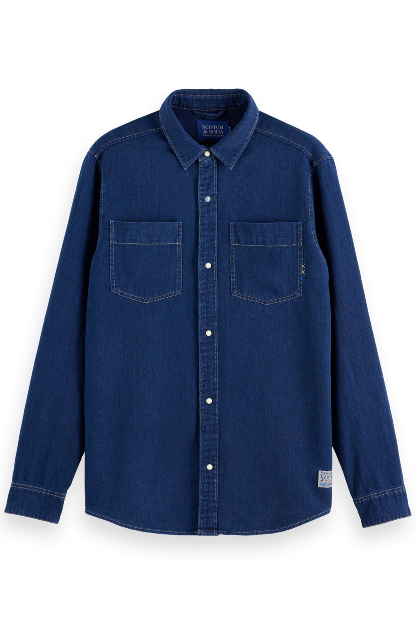 REGULAR FIT PREMIUM INDIGO TWILL WASHED SHIRT INDIGO 4