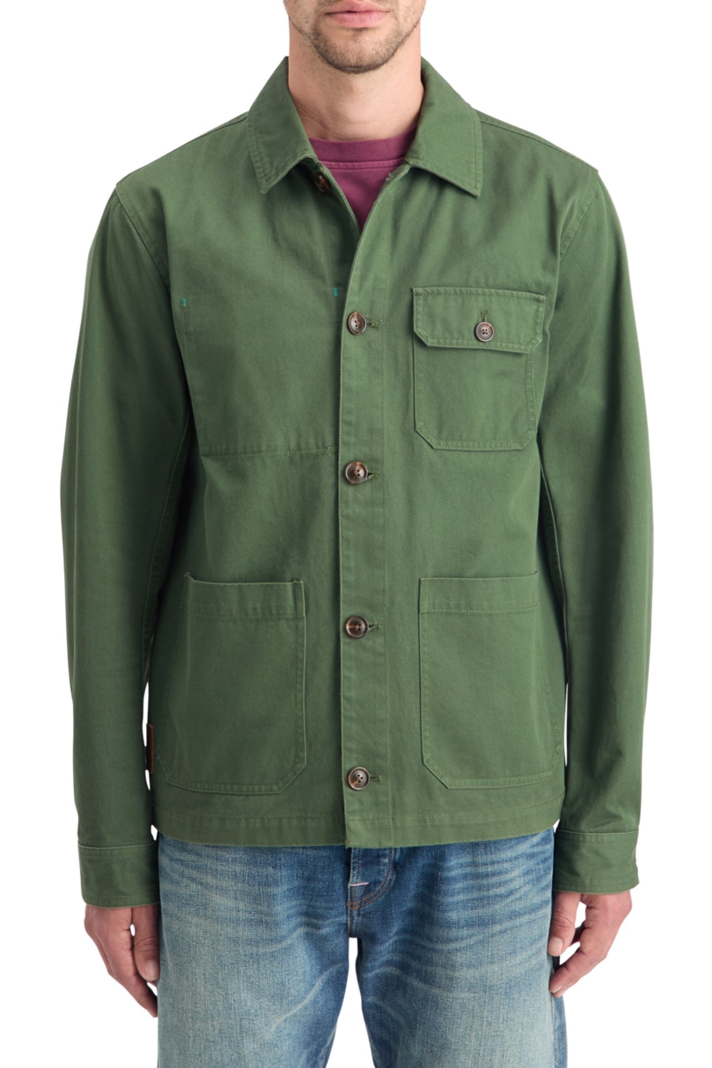 HEAVY TWILL WORKER JACKET PINE GREEN 1
