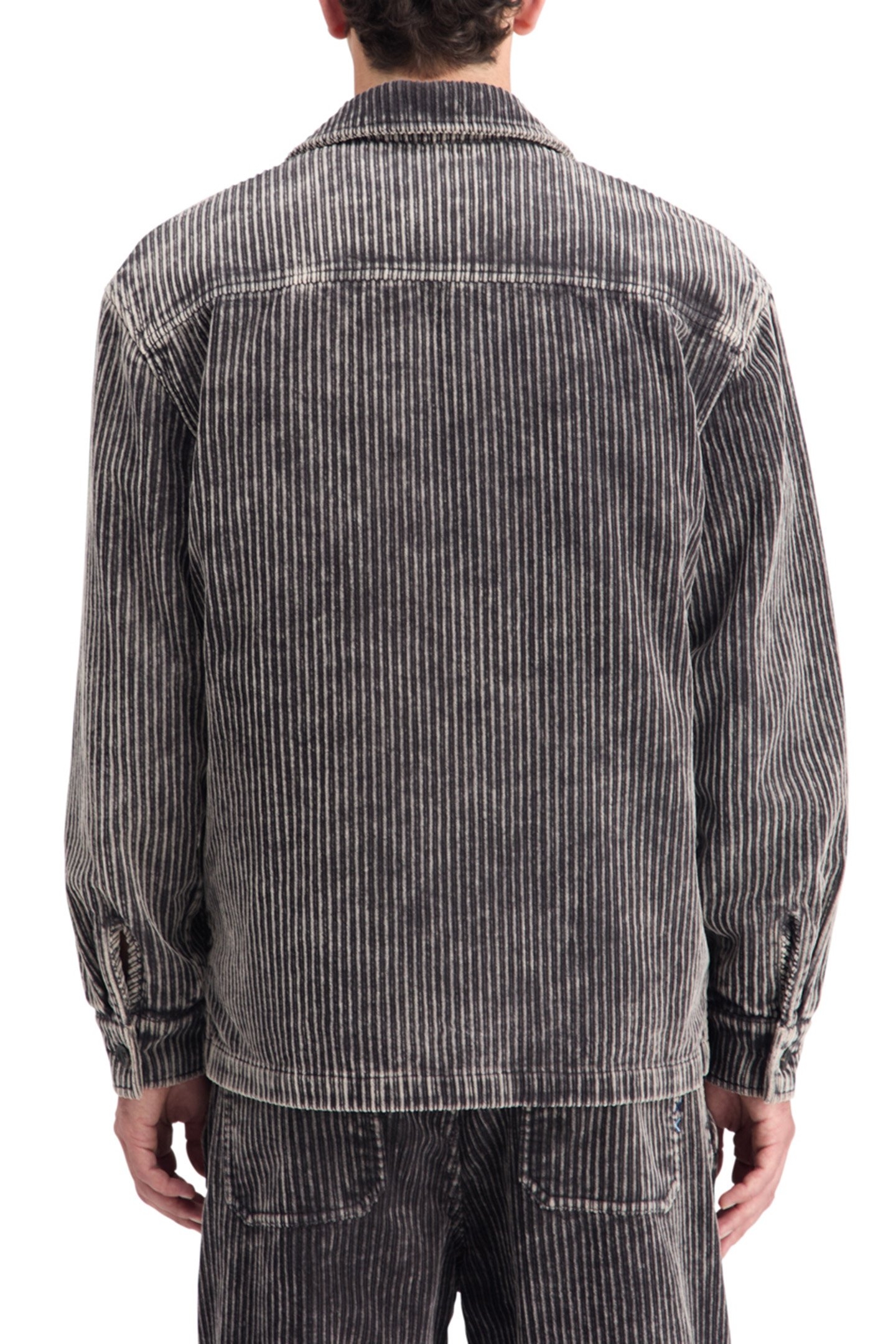 WASHED CORDUROY JACKET WITH DETACHABLE INNER GILET BLACK 2