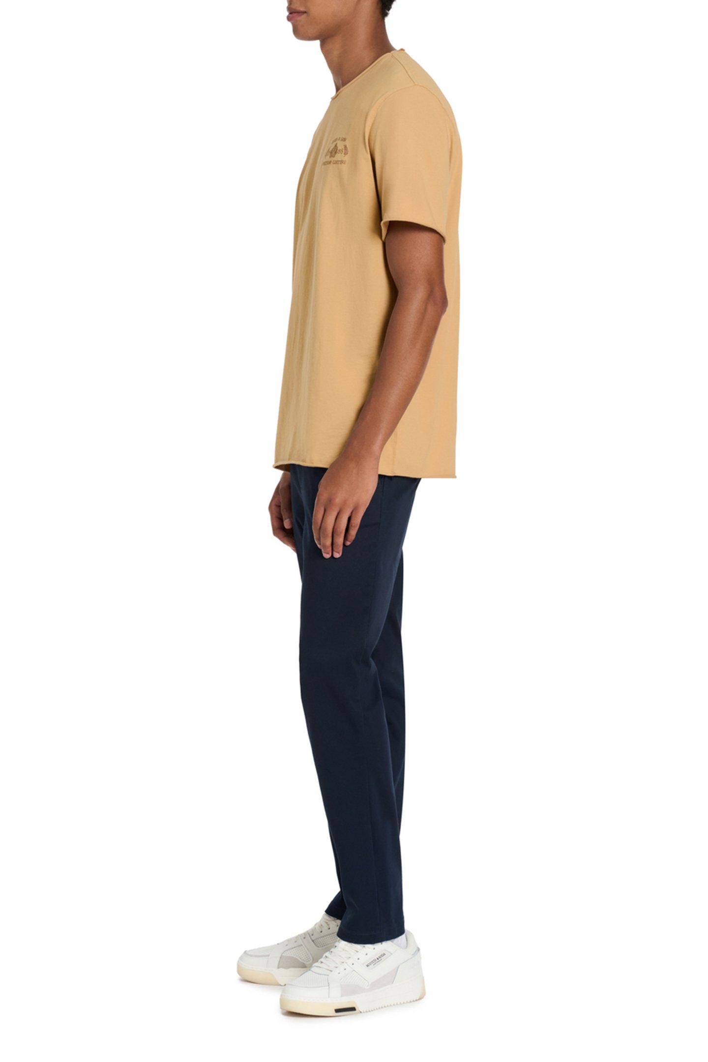 SS ROLL NECK TEE LT PASTEL BROWN 5