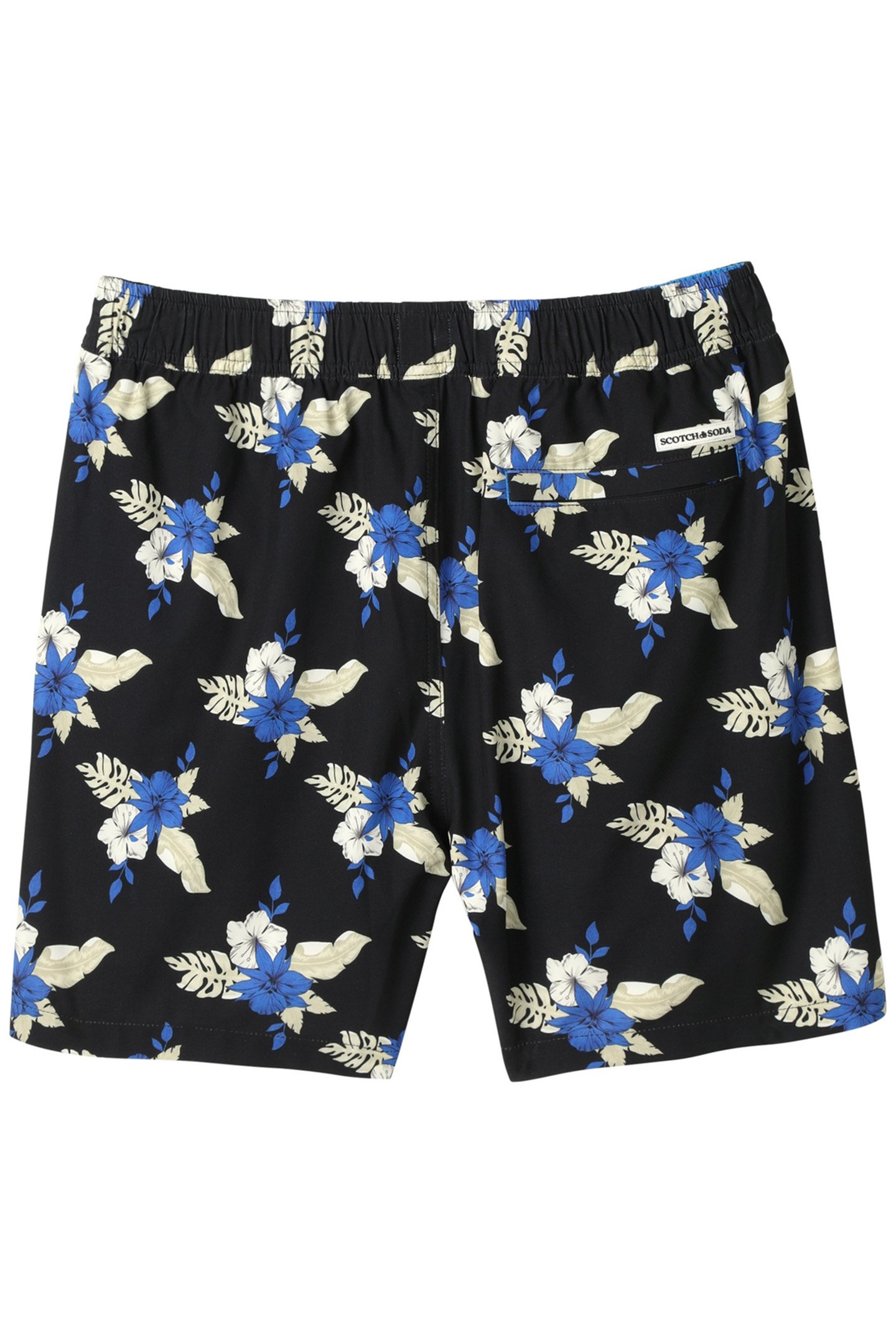 MIDNIGHT GARDEN SWIM TRUNK BLACK GREY 2
