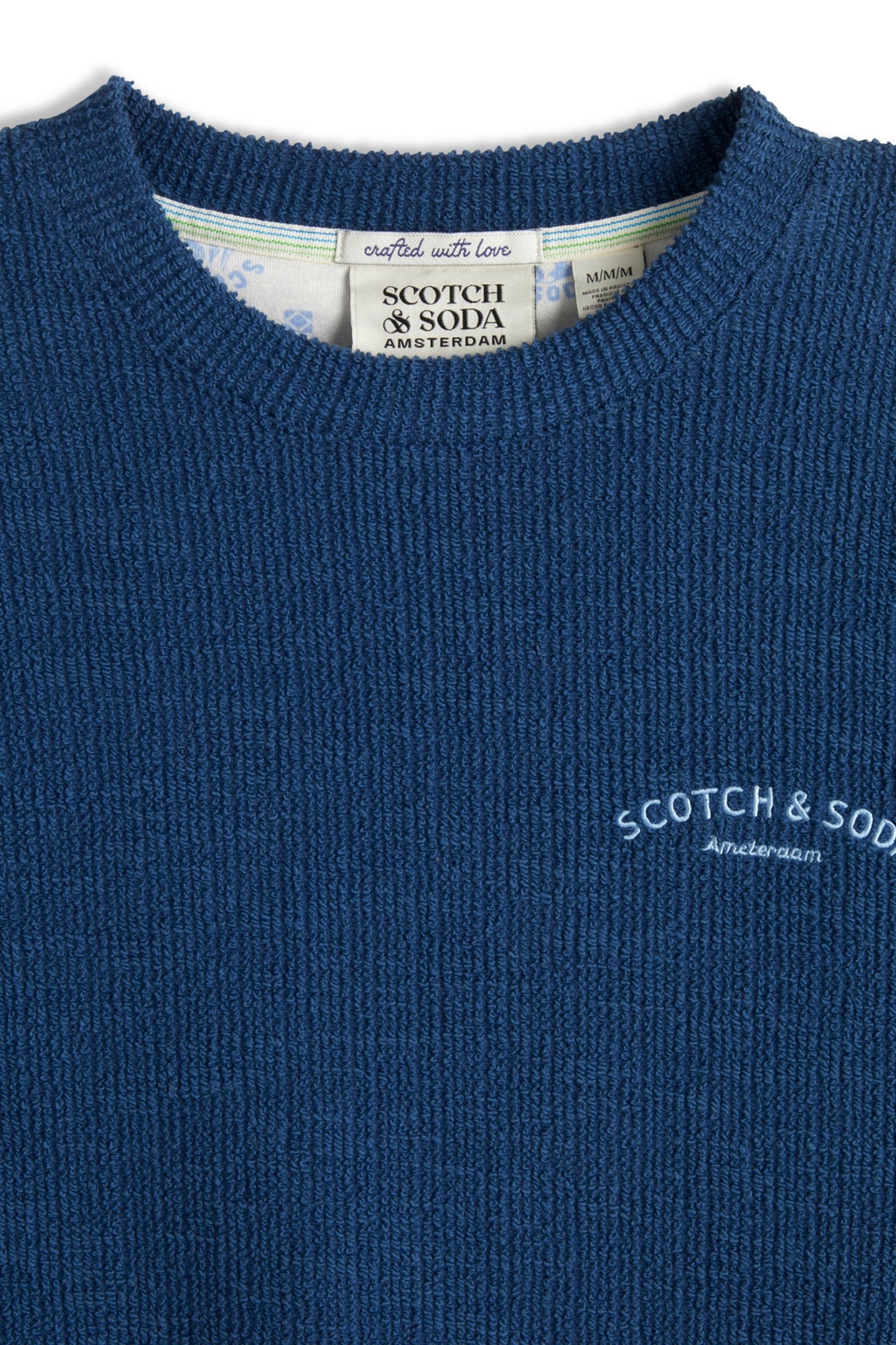 TEXTURE SLUB INTERLOCK CREW DARK OBSIDIAN 3