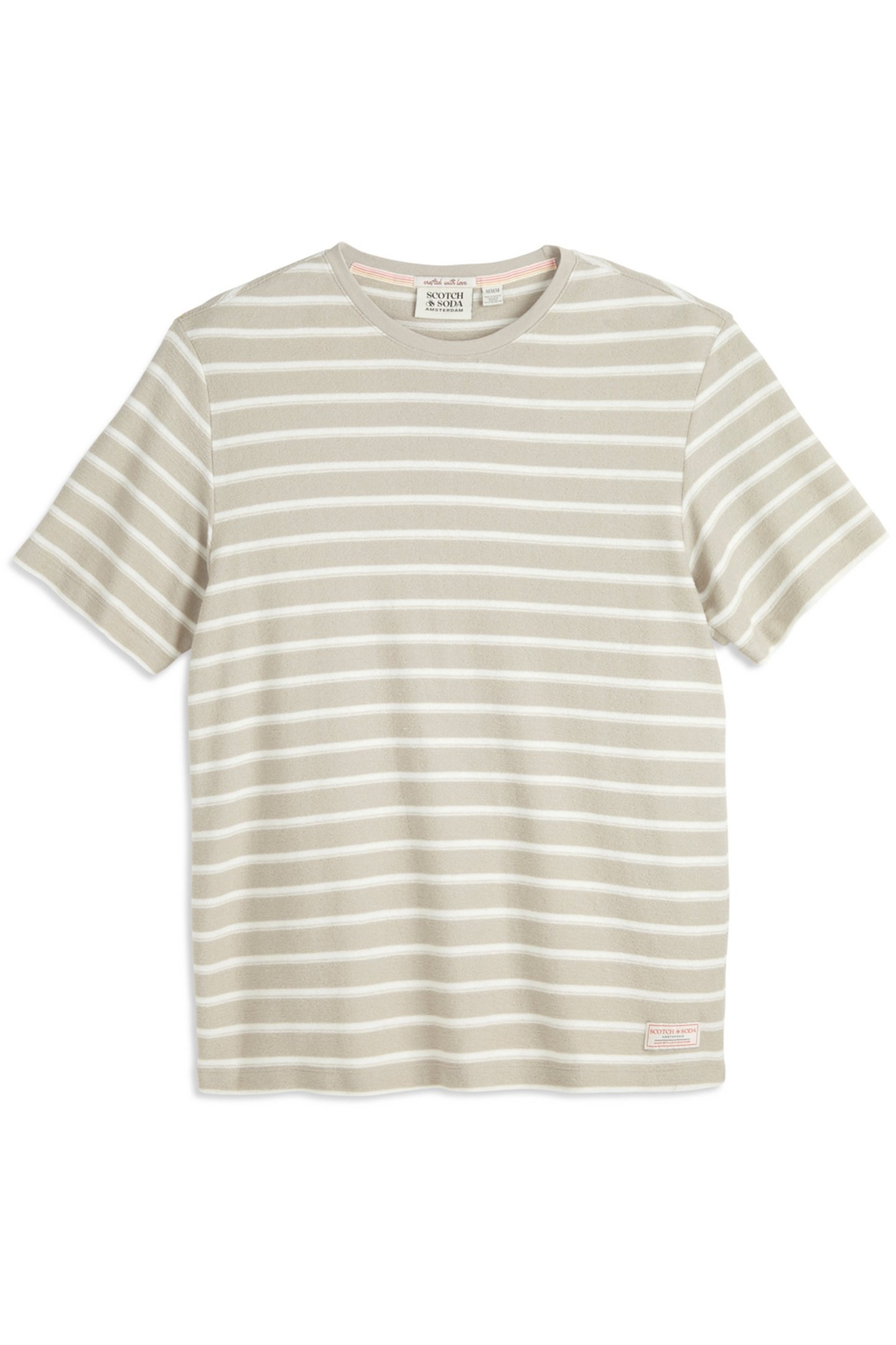 SS TEXTURED STRIPE TEE GREY/GREY 1