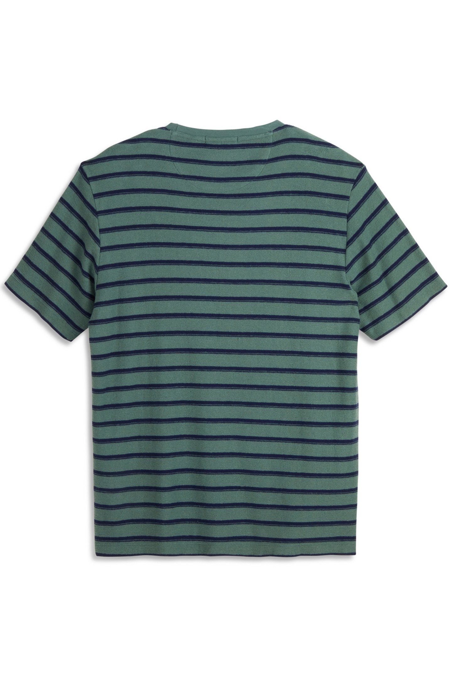 SS TEXTURED STRIPE TEE KHAKI GREEN 2