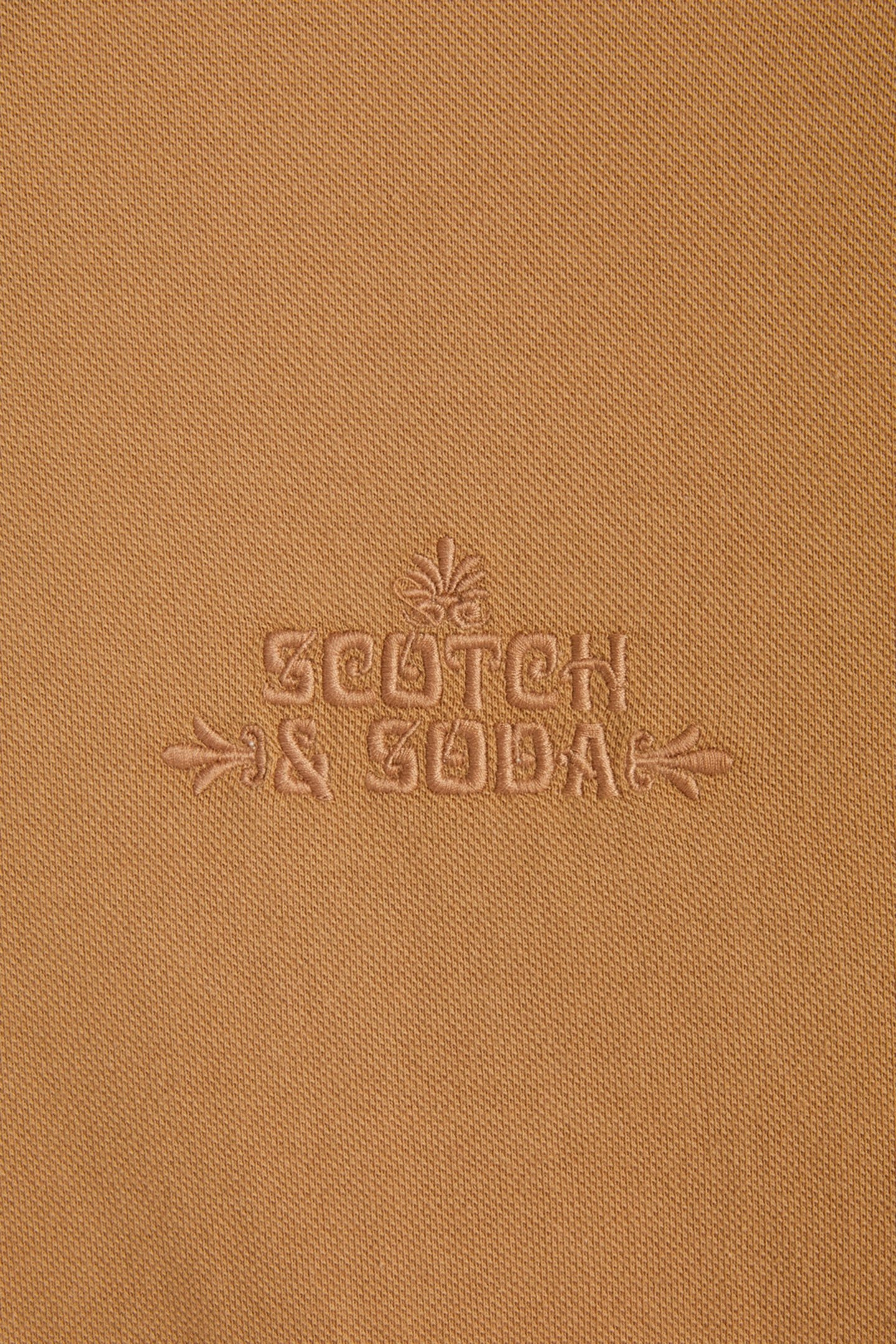 PIQUE SS POLO BROWN/GOLD 8