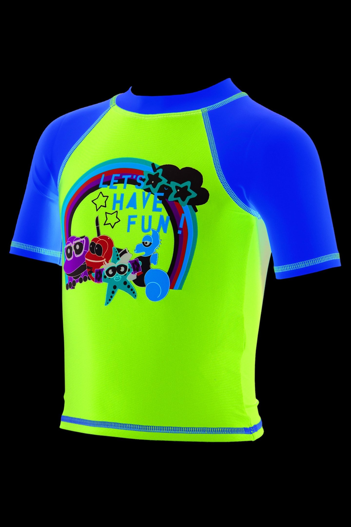 AWT KIDS GIRL UV S/S TEE PROVENZA-YELLOW STAR 5