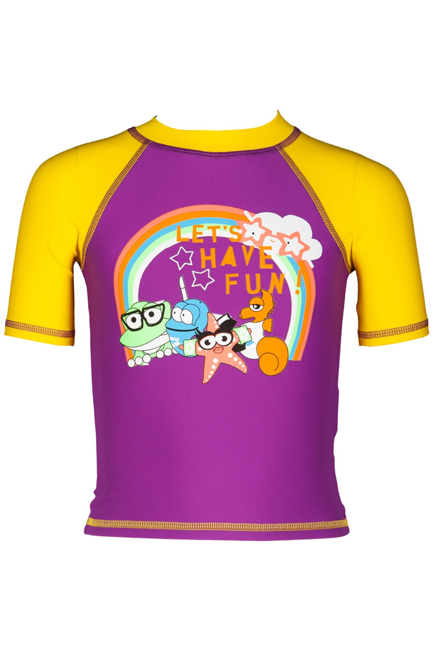 AWT KIDS GIRL UV S/S TEE PROVENZA-YELLOW STAR 1