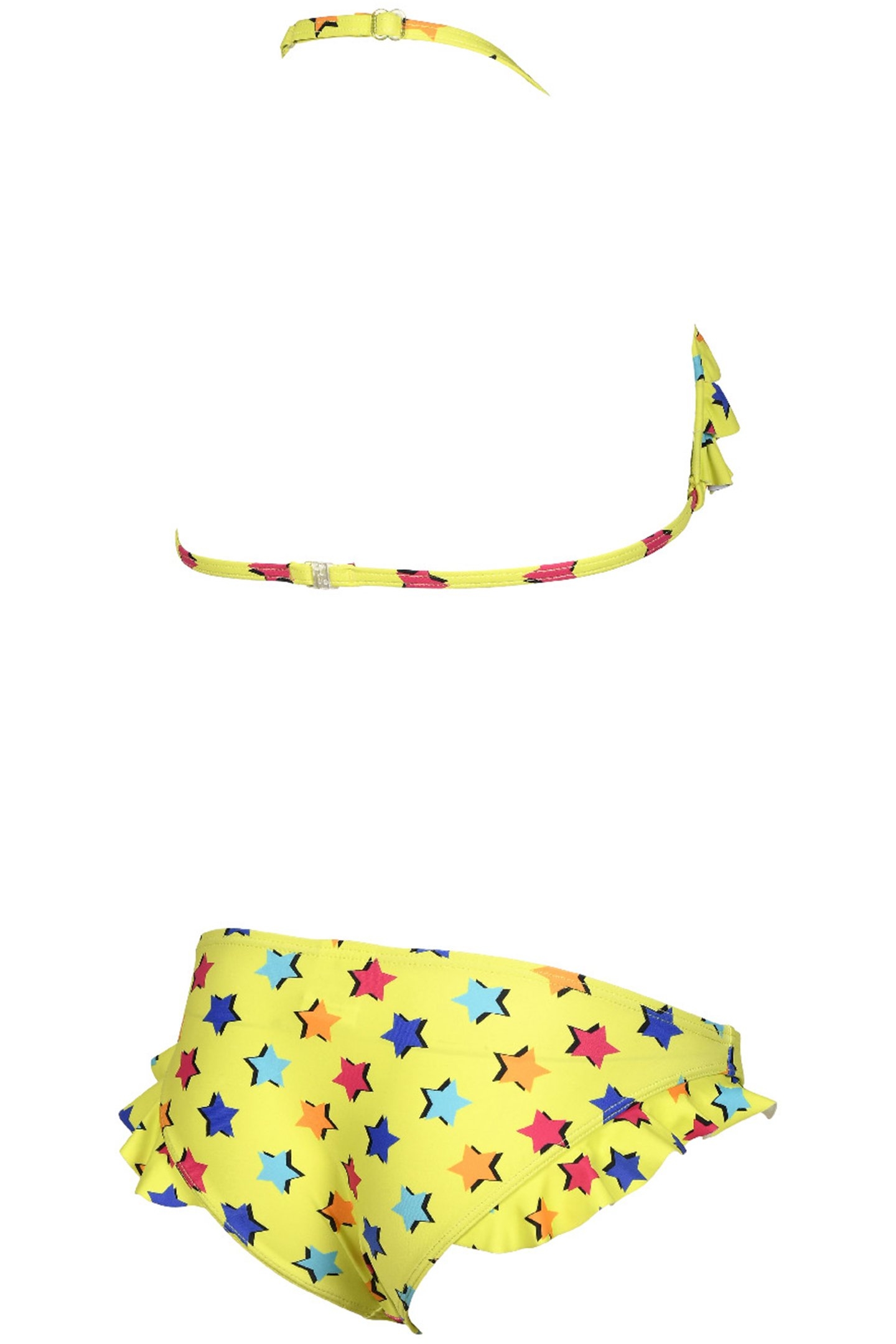 GIRLS' BIKINI TRIANGLE ALLOVER SOFT GREEN MULTI 7