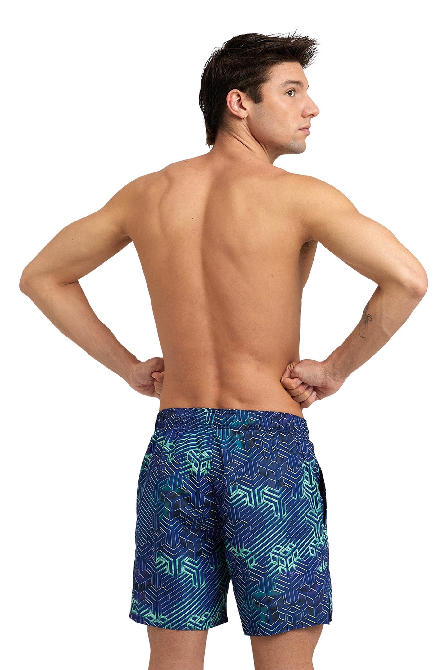 MEN'S BEACH BOXER ALLOVER KIKKO PRO NAVY 2