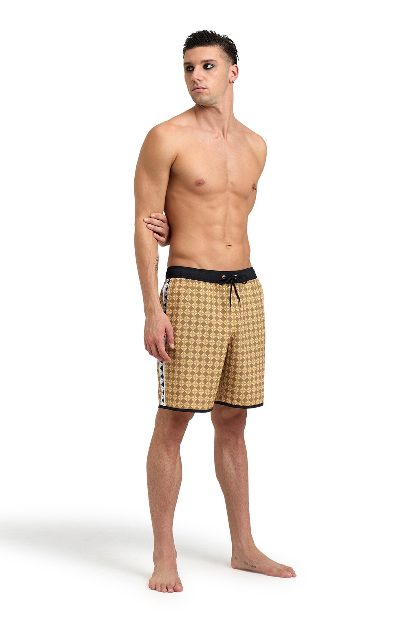 MEN'S ARENA 50TH BEACH BERMUDA GOLD MULTI-BLACK-WHITE 3